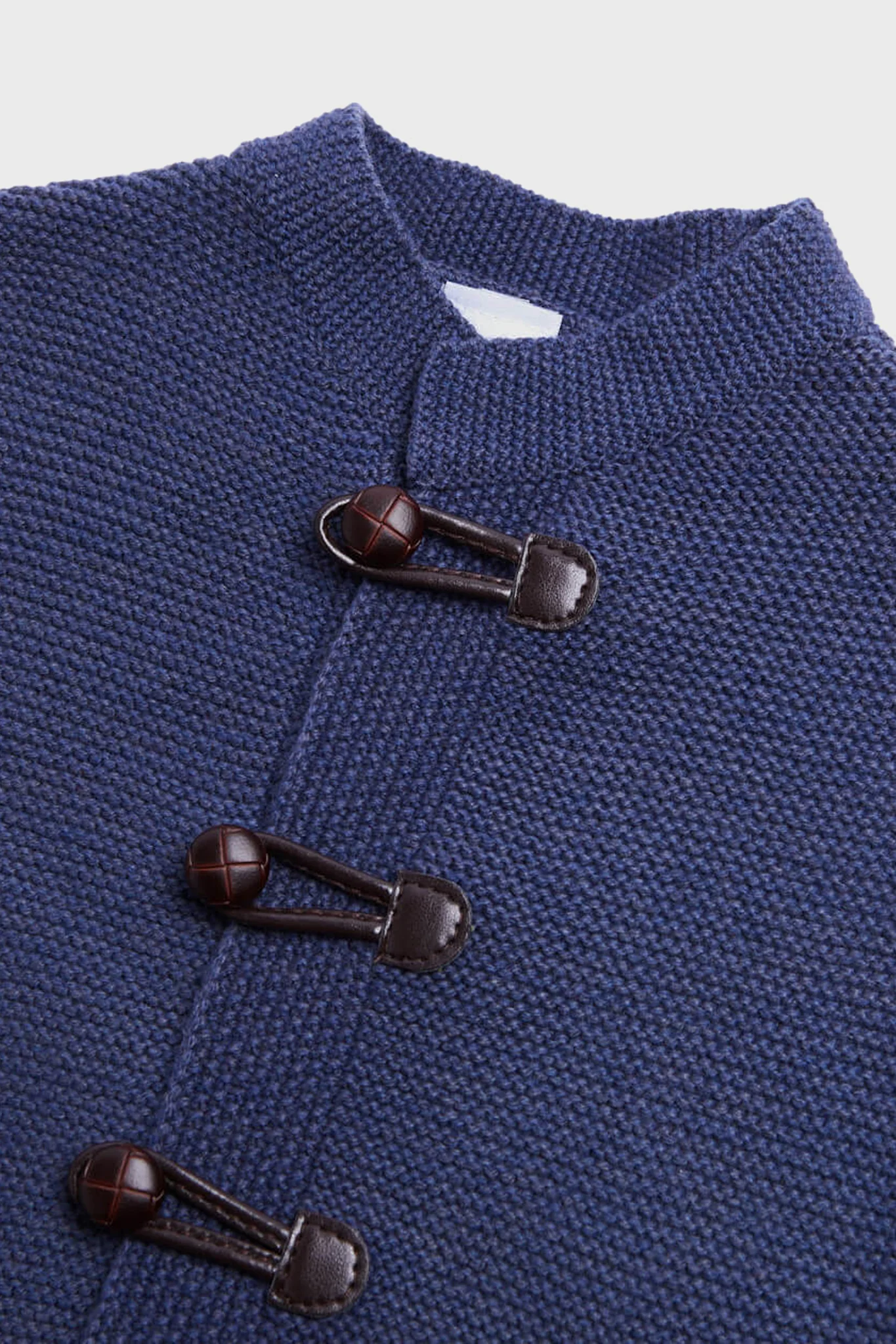 Toggle Fastening Knitted Cardigan in Blue - Image 4