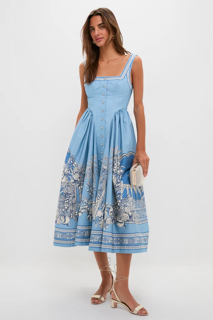 Blue Villa Romantica Midi Dress - Image 3