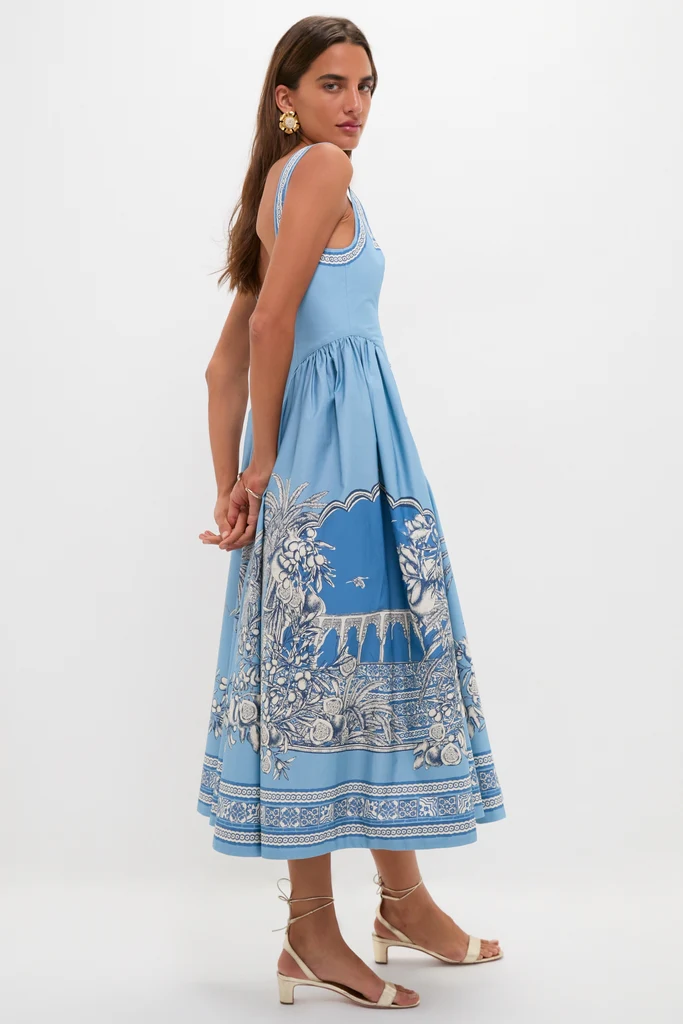 Blue Villa Romantica Midi Dress - Image 4