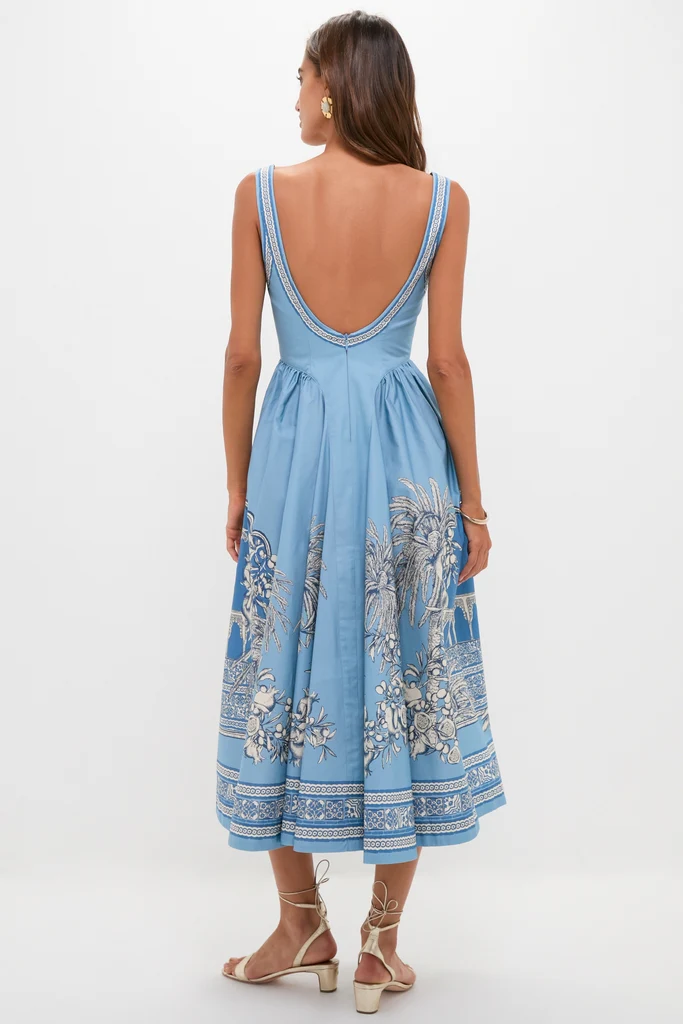 Blue Villa Romantica Midi Dress - Image 5