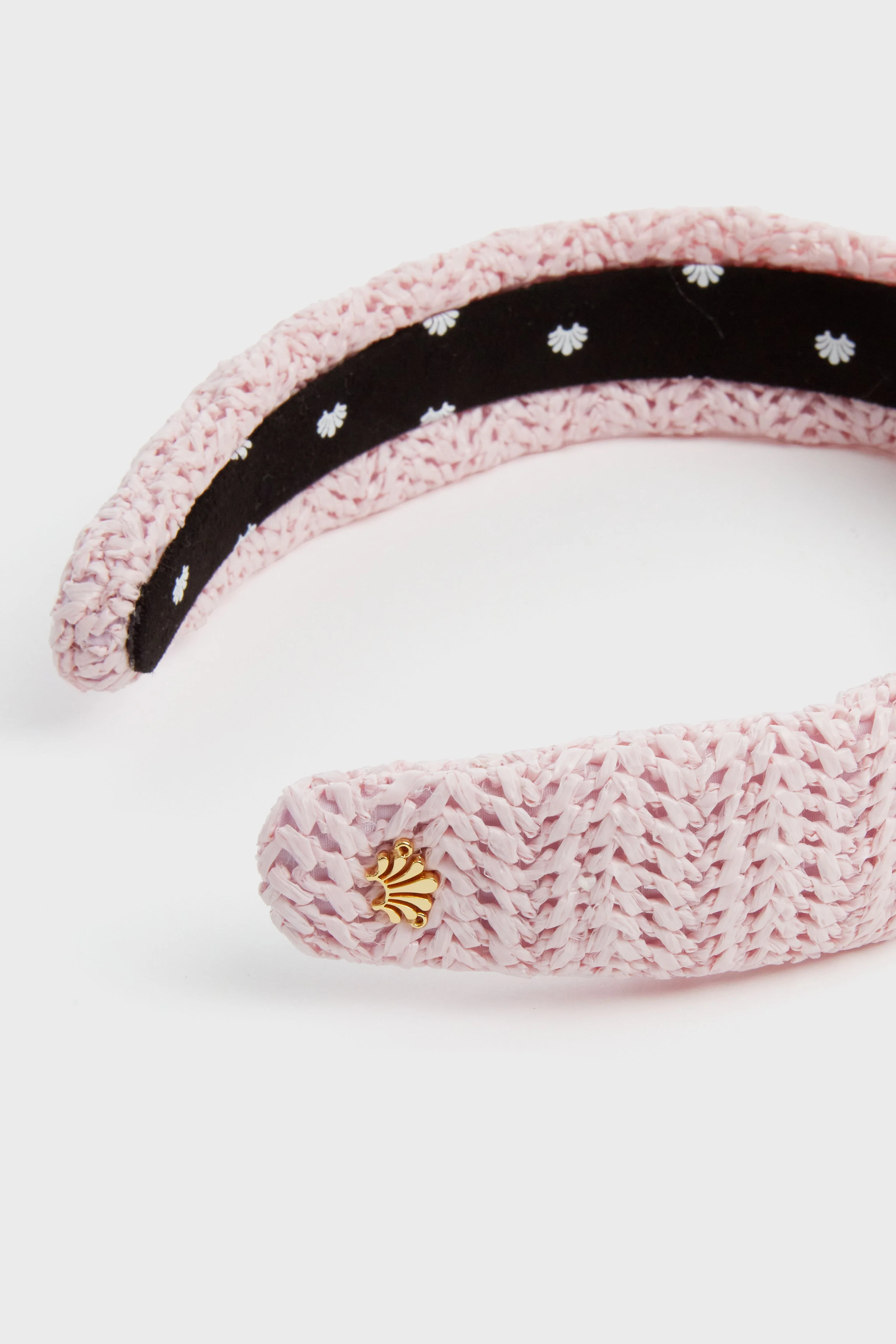 Blush Raffia Slim Knotted Headband - Image 4
