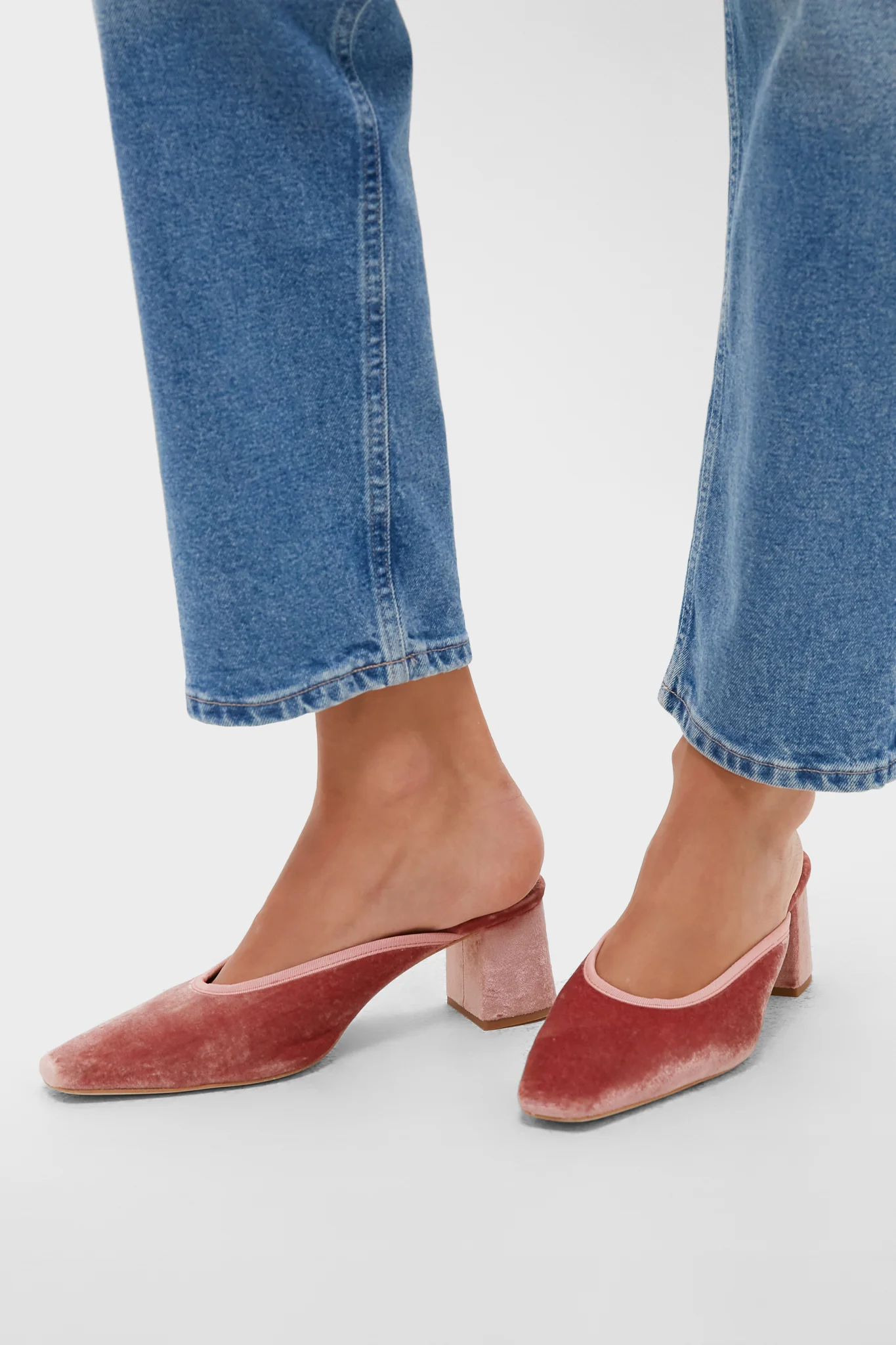 Blush Velvet Tilda Mules - Image 2