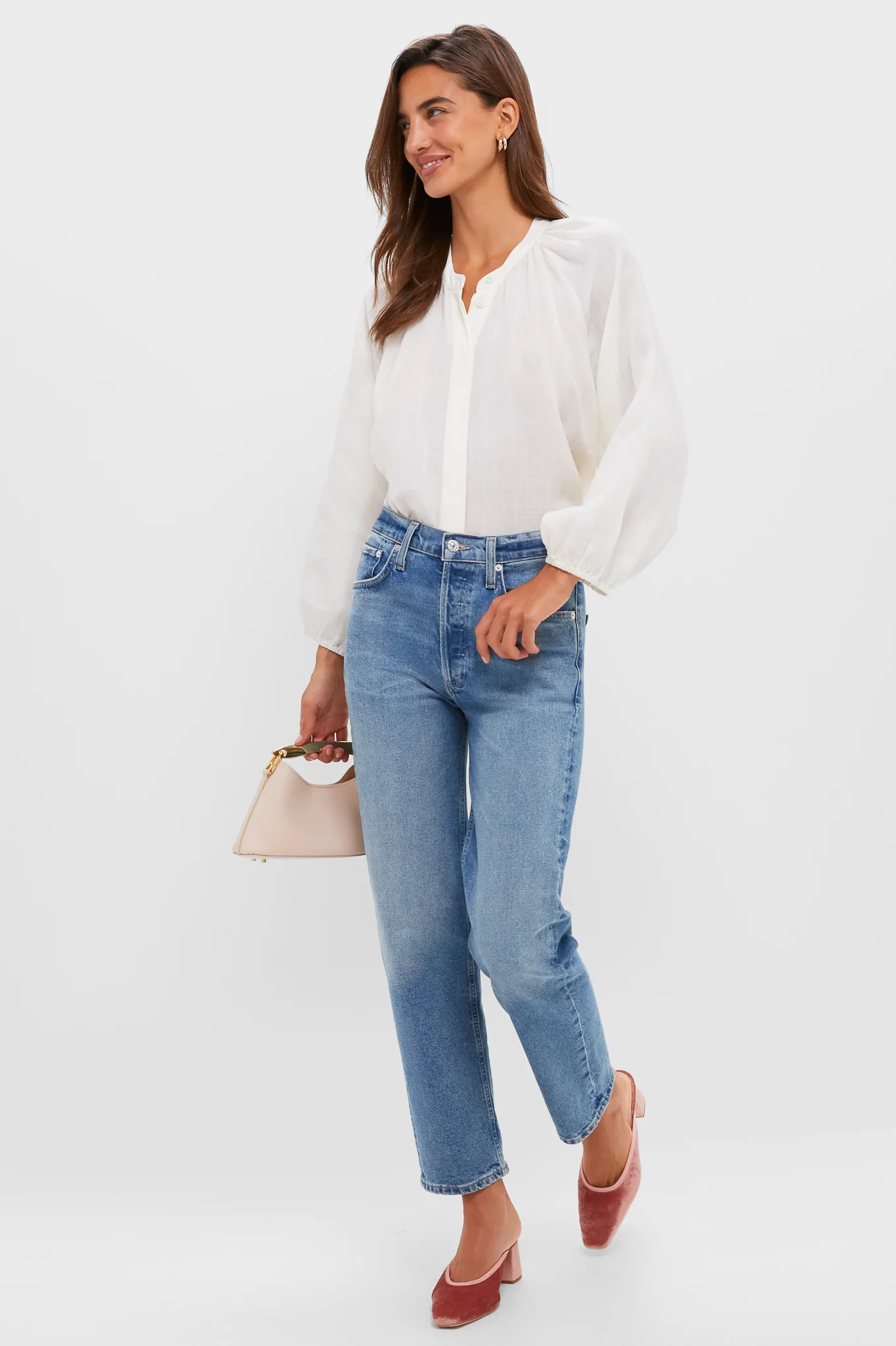 Blush Velvet Tilda Mules - Image 3