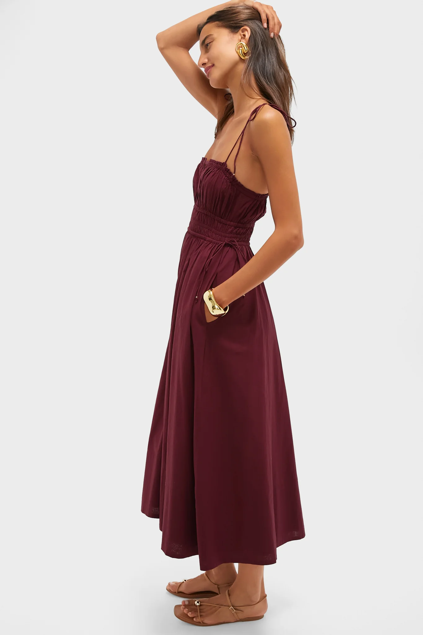 Bordeaux Eldora Midi Dress - Image 3