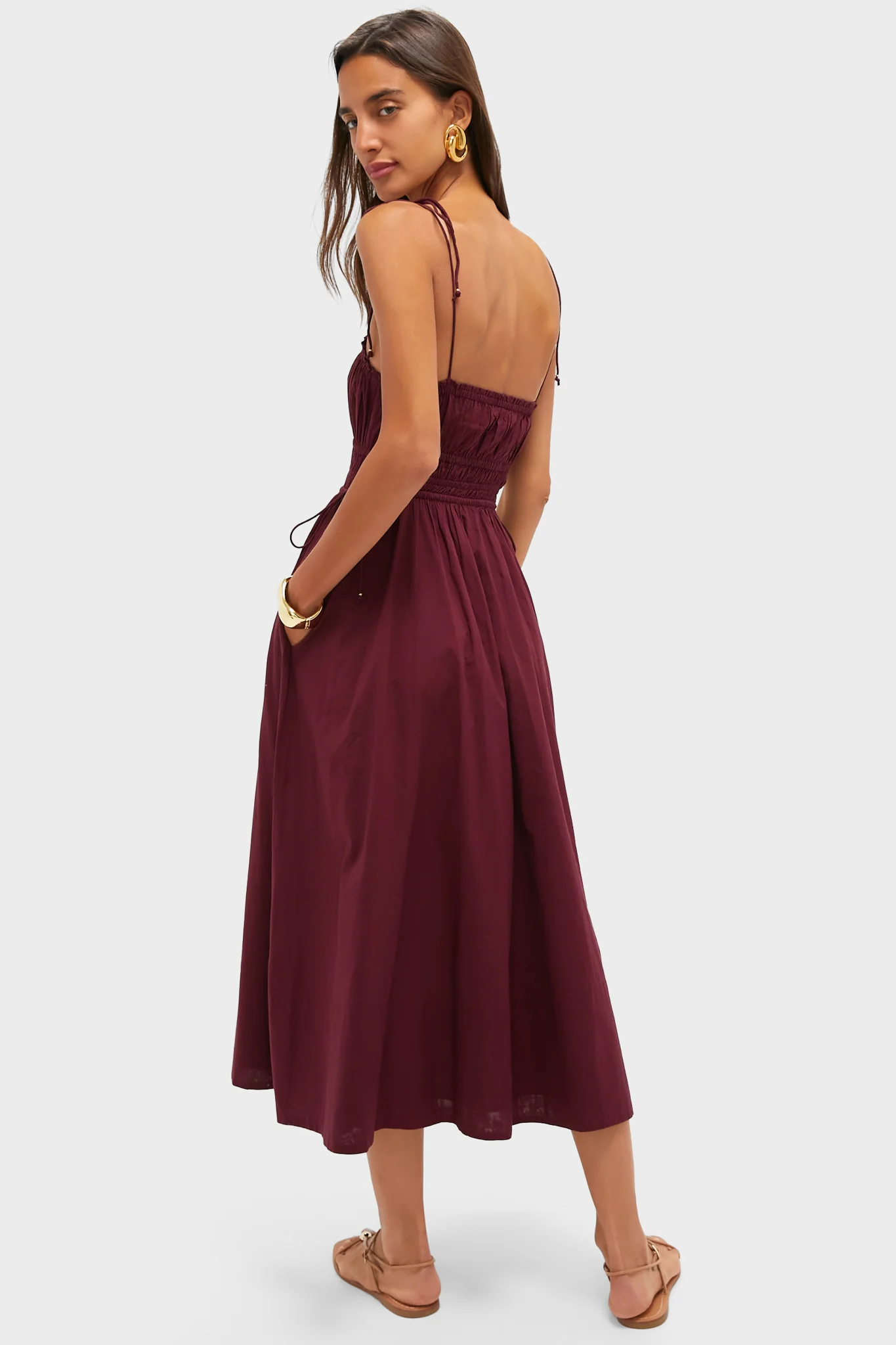 Bordeaux Eldora Midi Dress - Image 4