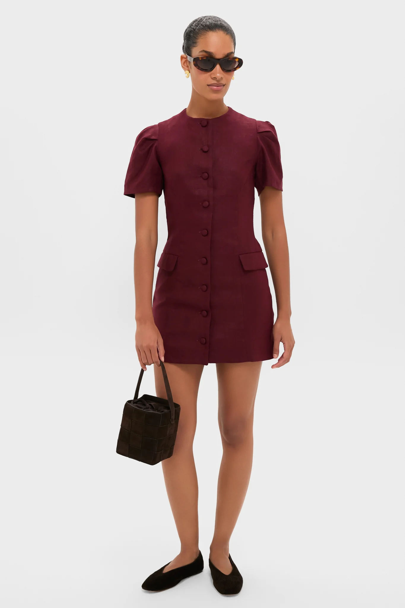 Bordeaux Emma Mini Dress - Image 2