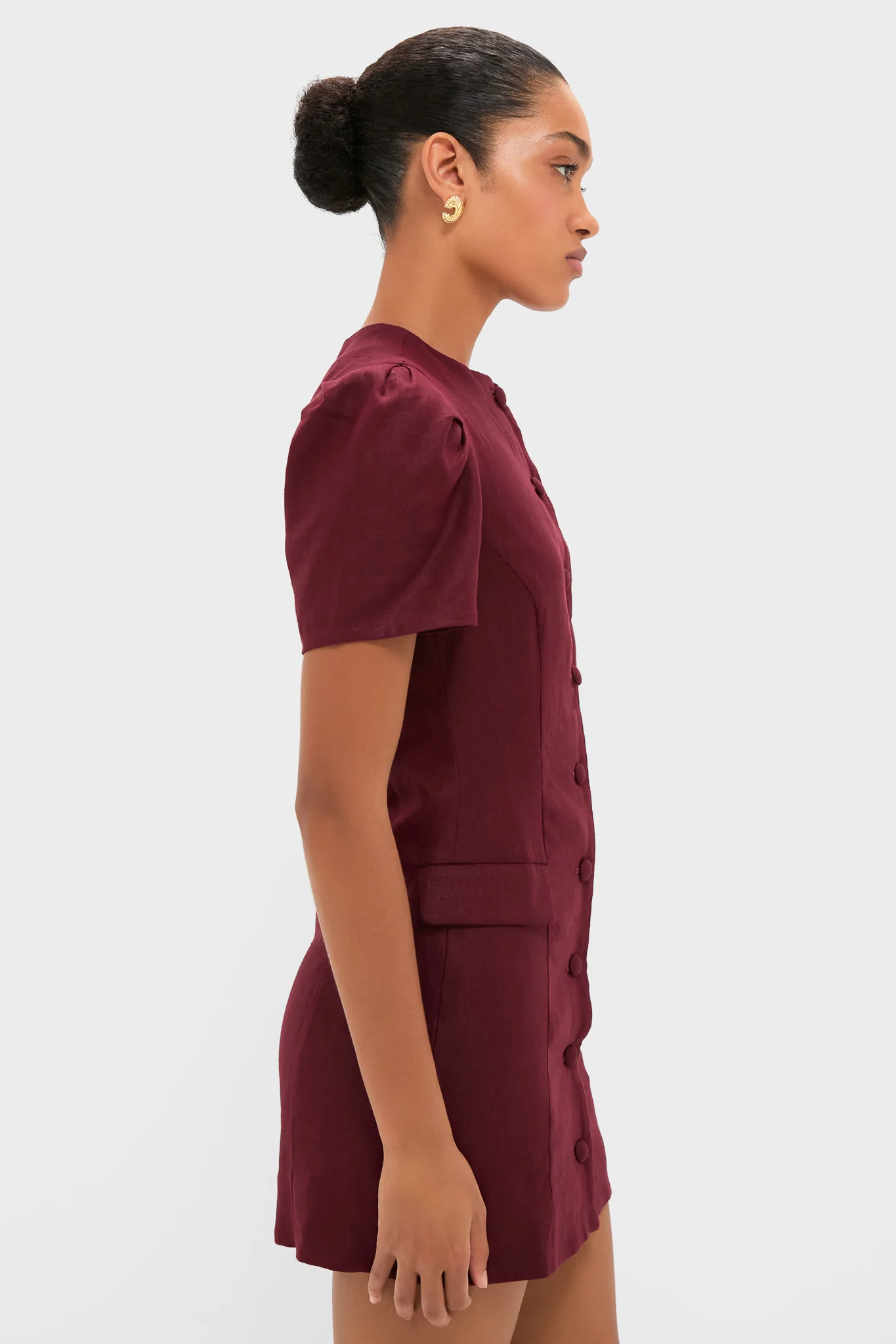 Bordeaux Emma Mini Dress - Image 3