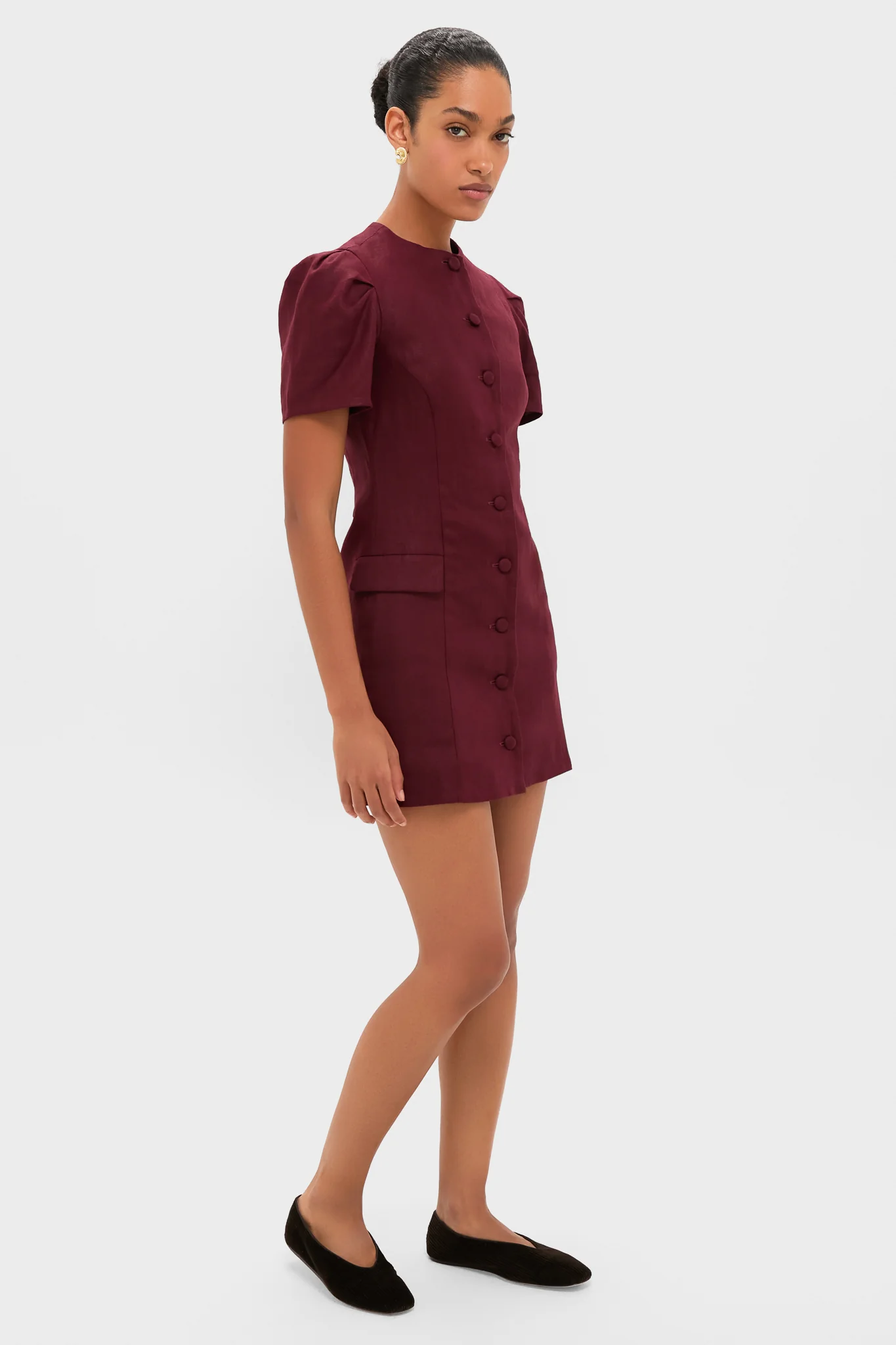 Bordeaux Emma Mini Dress - Image 6