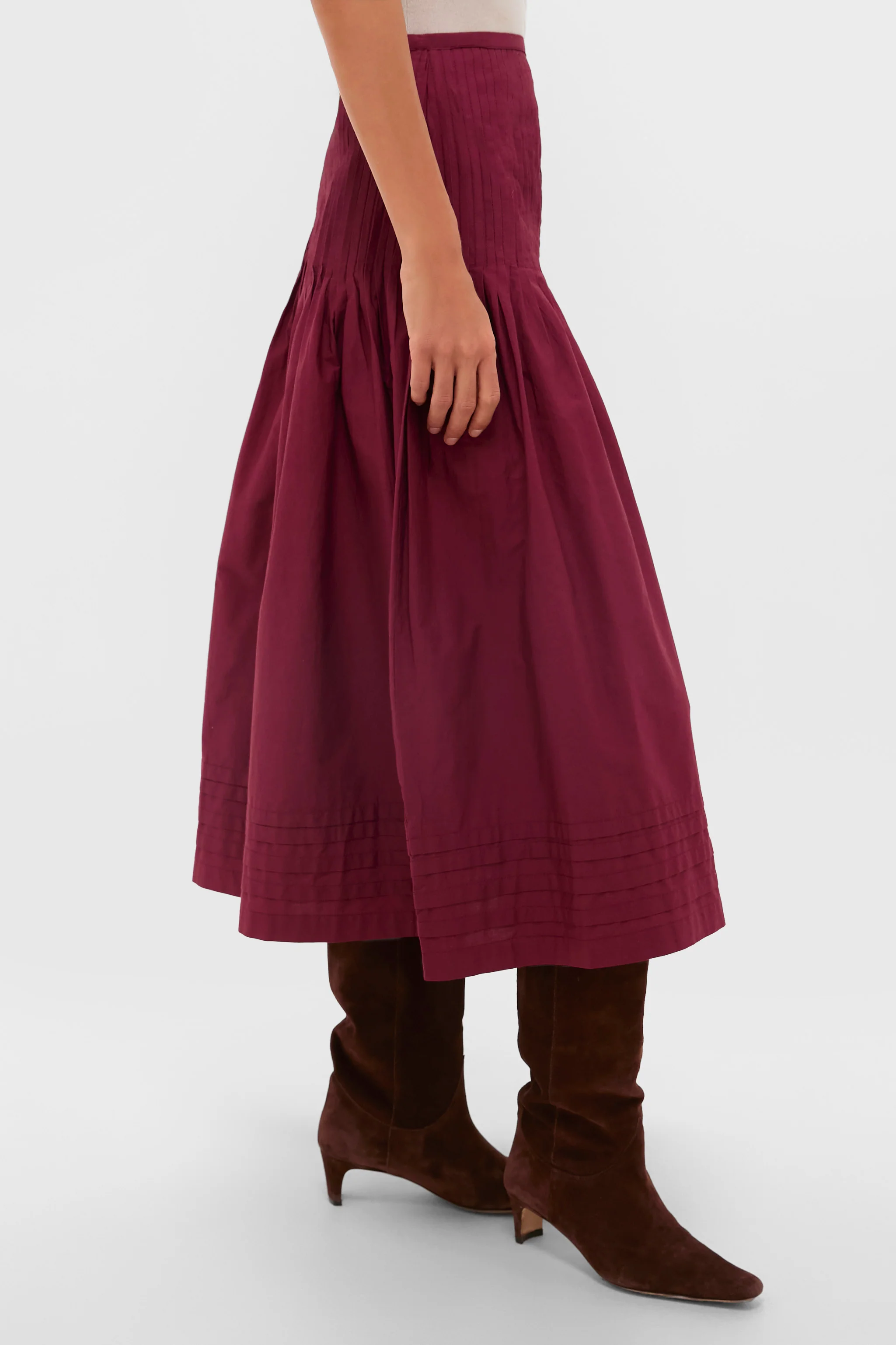 Bordeaux Rosa Midi Skirt - Image 3