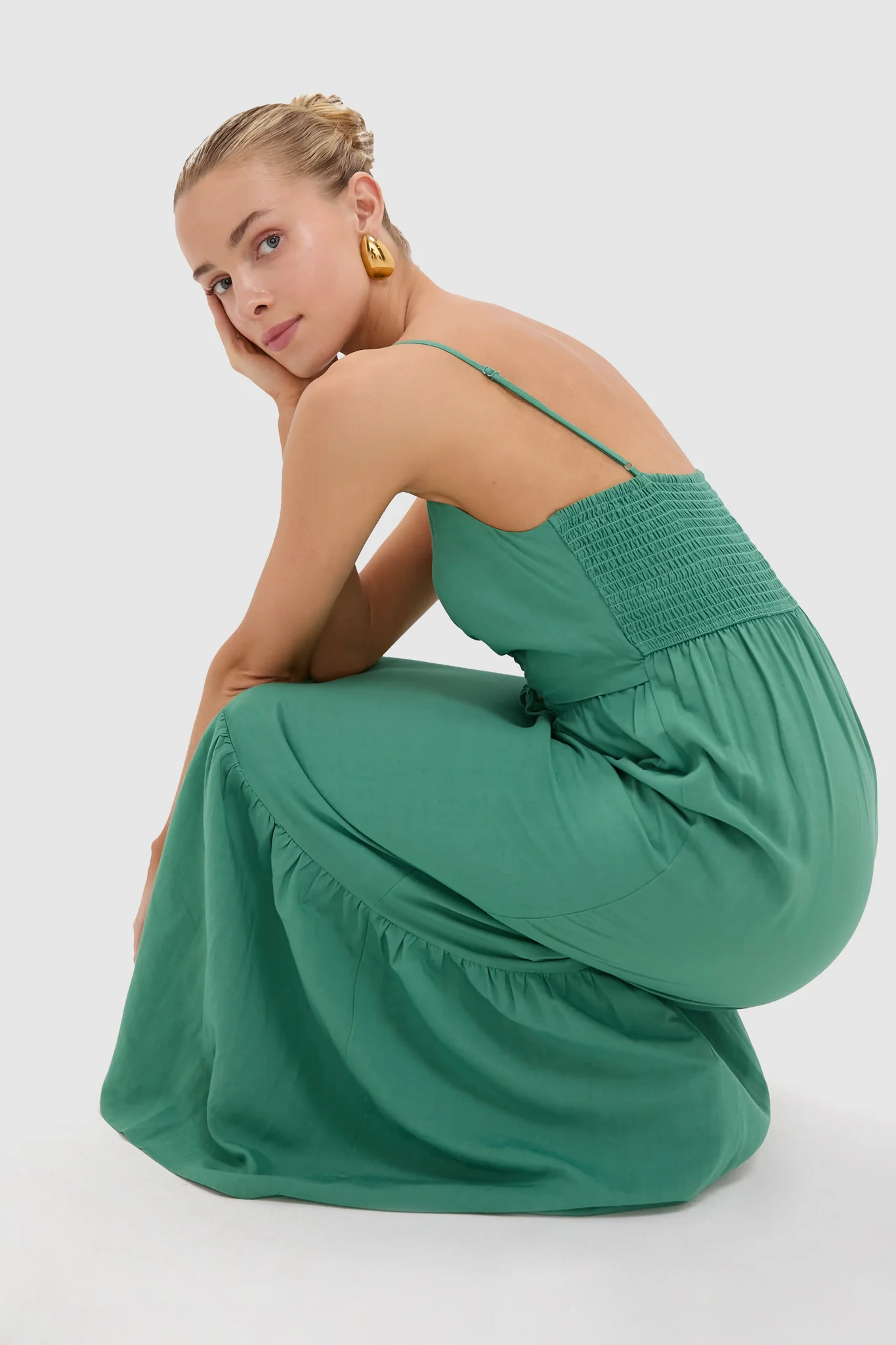 Botanical Green Winslet Maxi Dress - Image 6