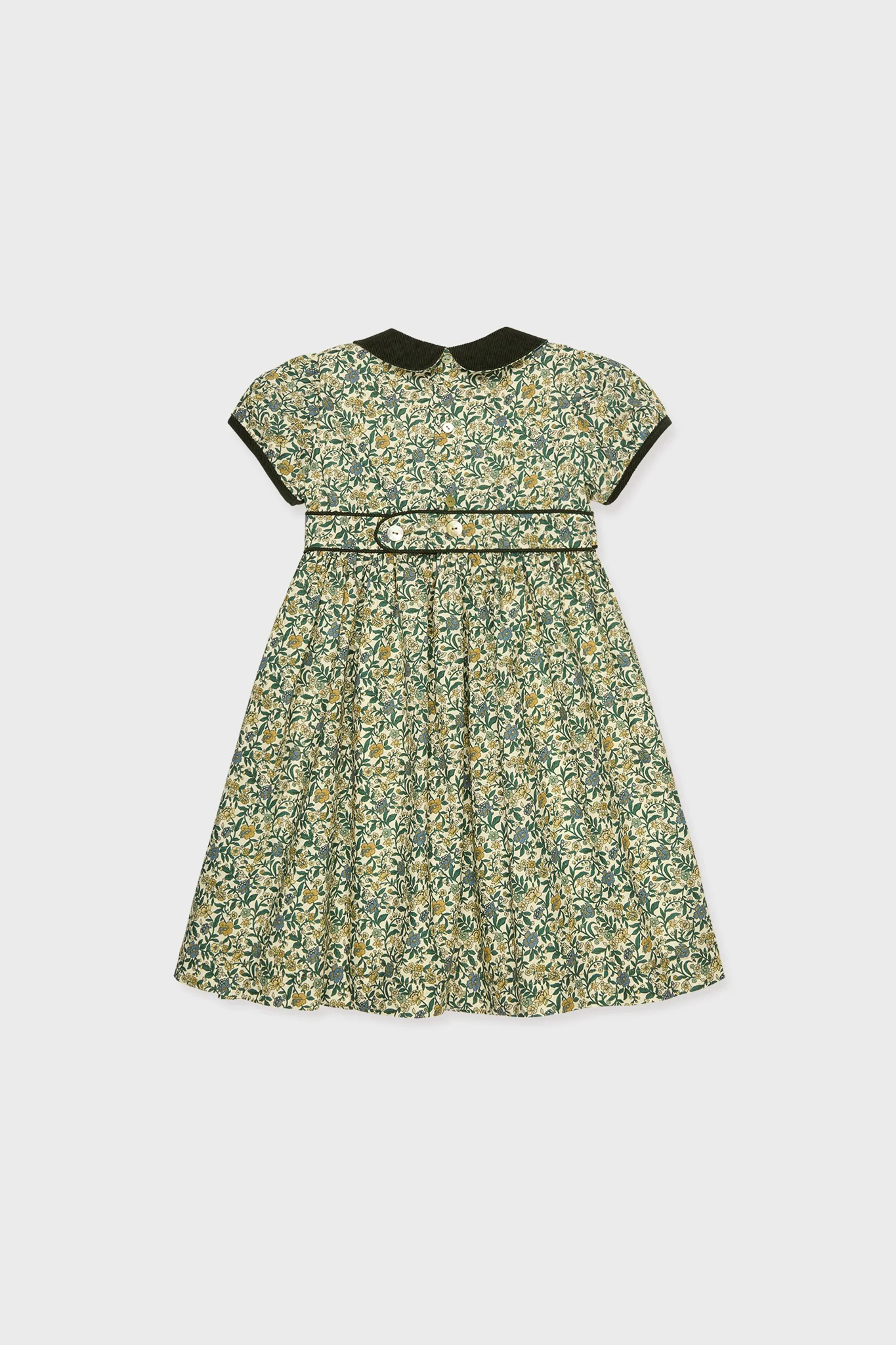 Bottle Green Floral Portia Girl Dress - Image 6