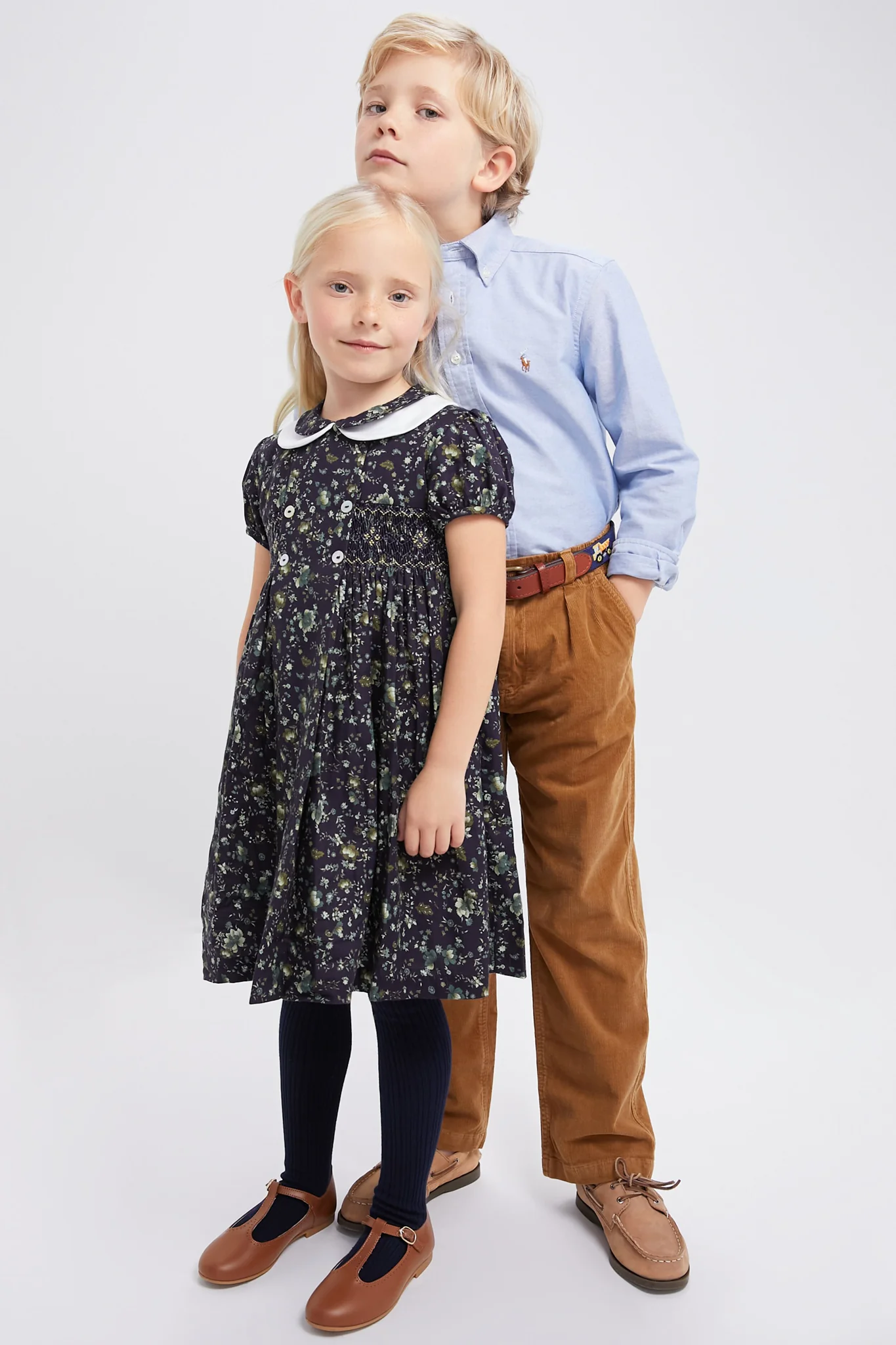 Boys Blue Long-Sleeve Oxford Button-Down Sportshirt - Image 3