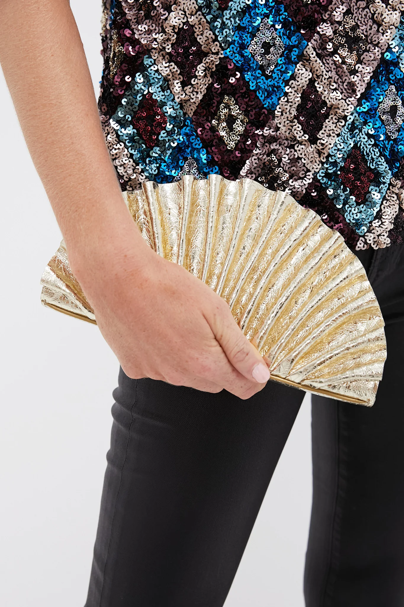 Bright Brass Mini Nala Clutch - Image 2