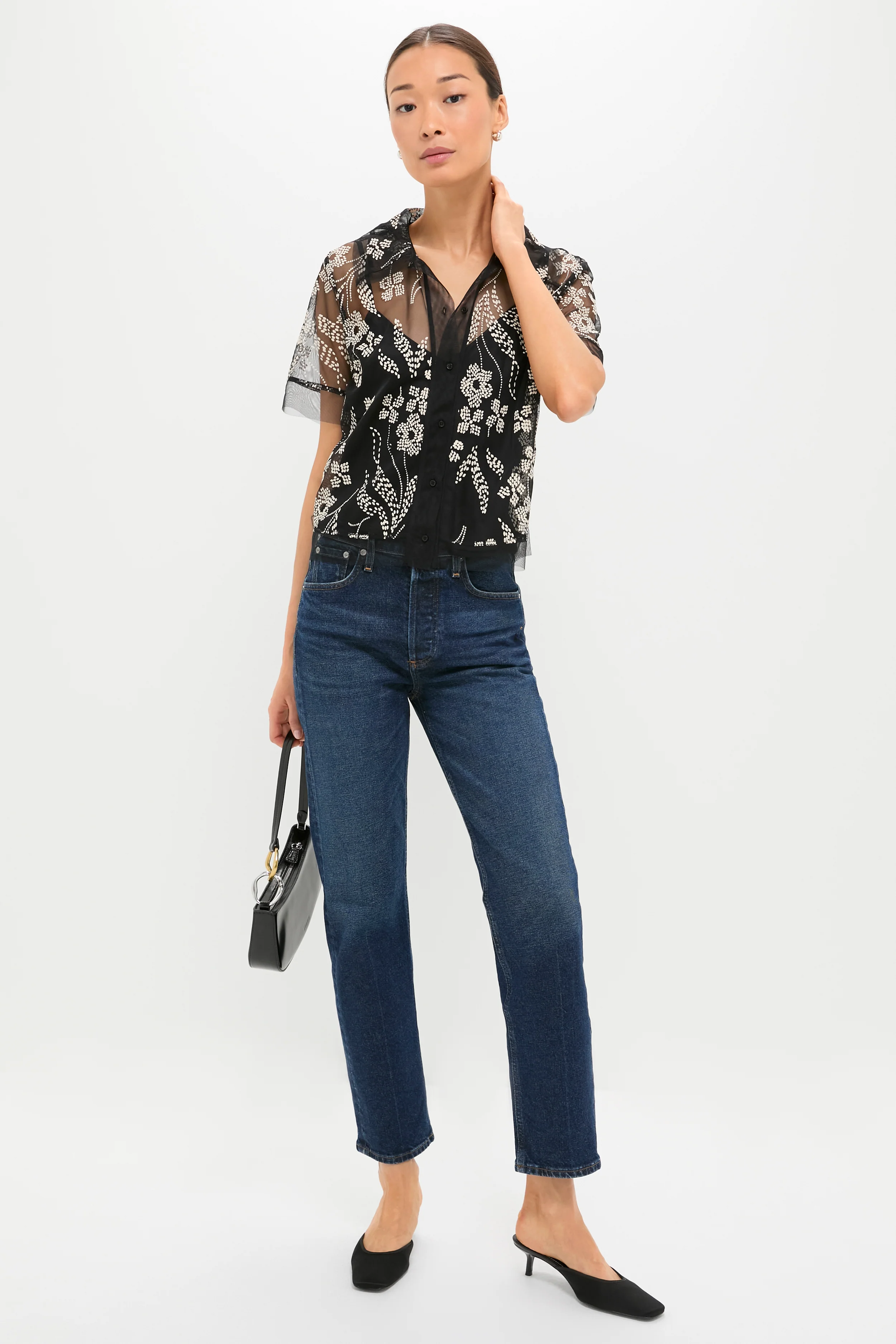 Brocade Floral The Cotillion Top - Image 2
