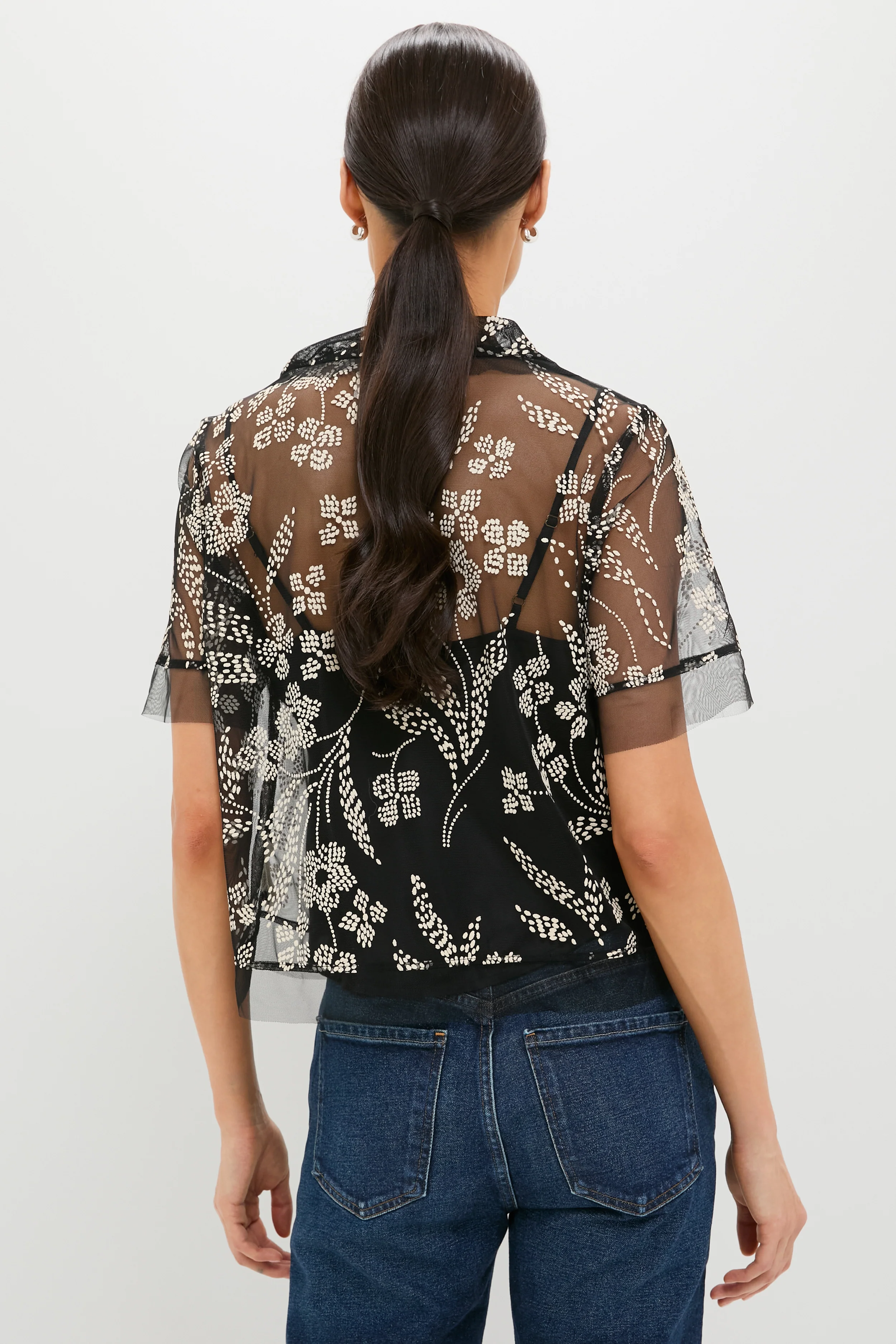 Brocade Floral The Cotillion Top - Image 4