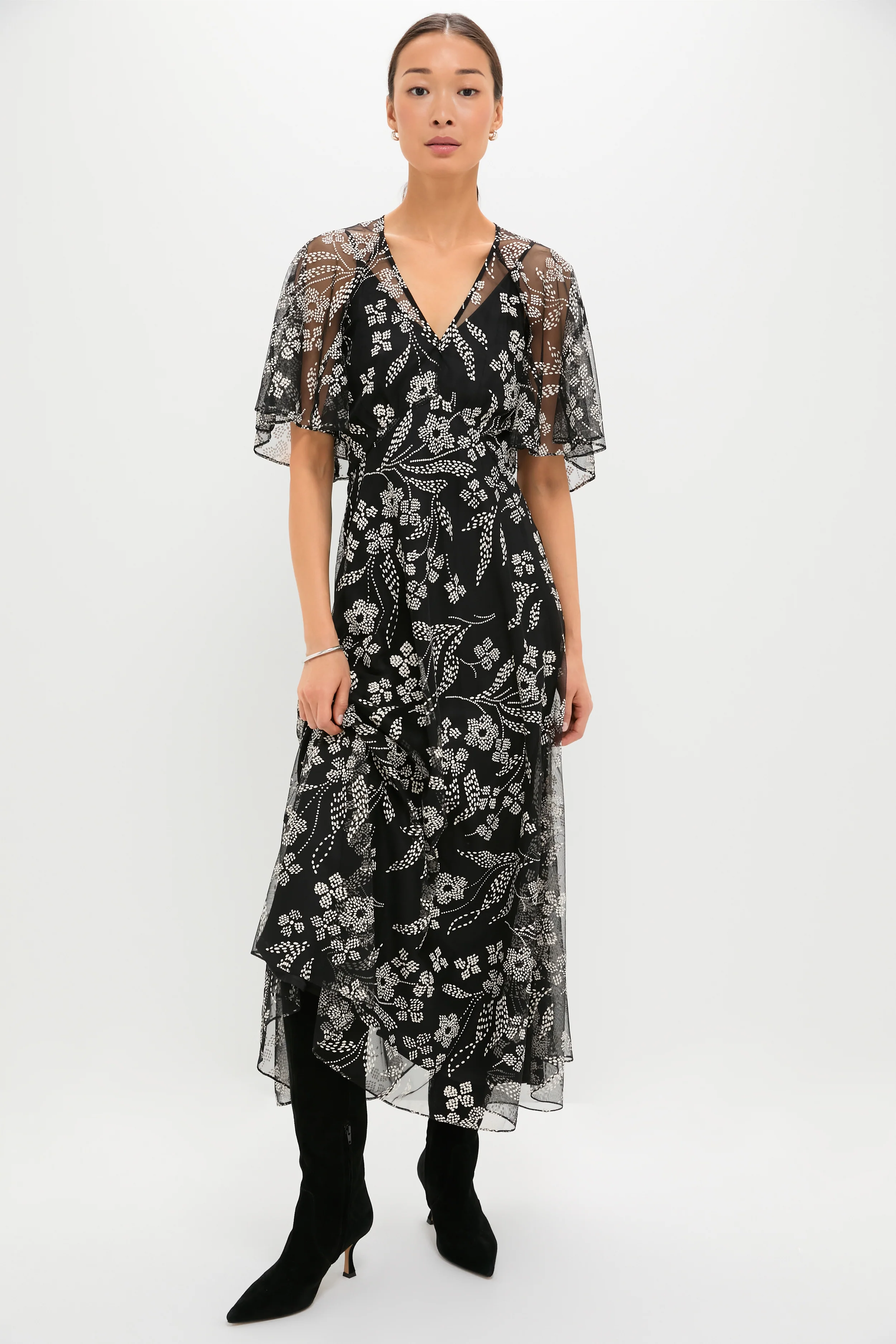 Brocade Floral The Festal Dress - Image 6