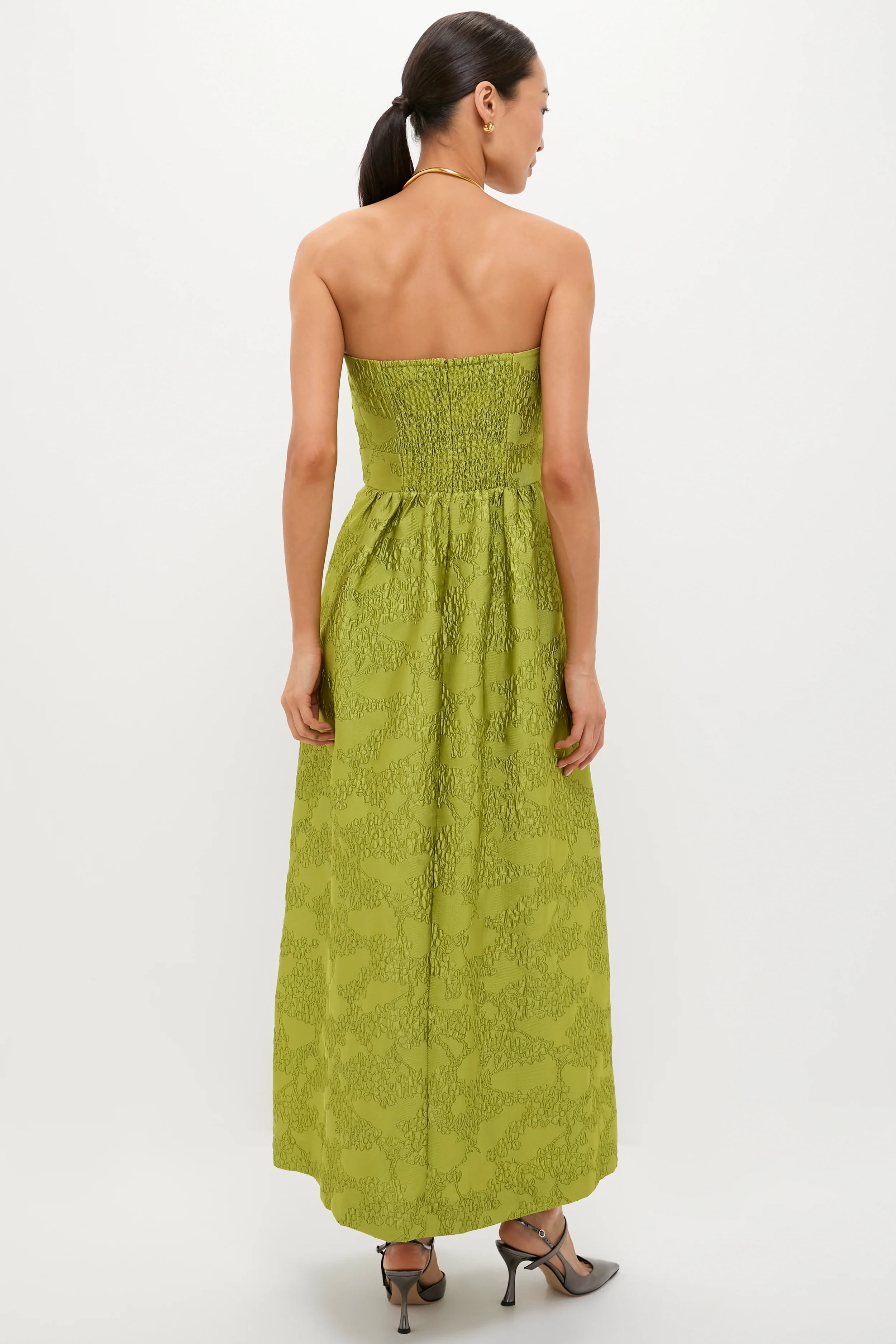 Brocade Metallic Strapless Kathleen Gown - Image 4