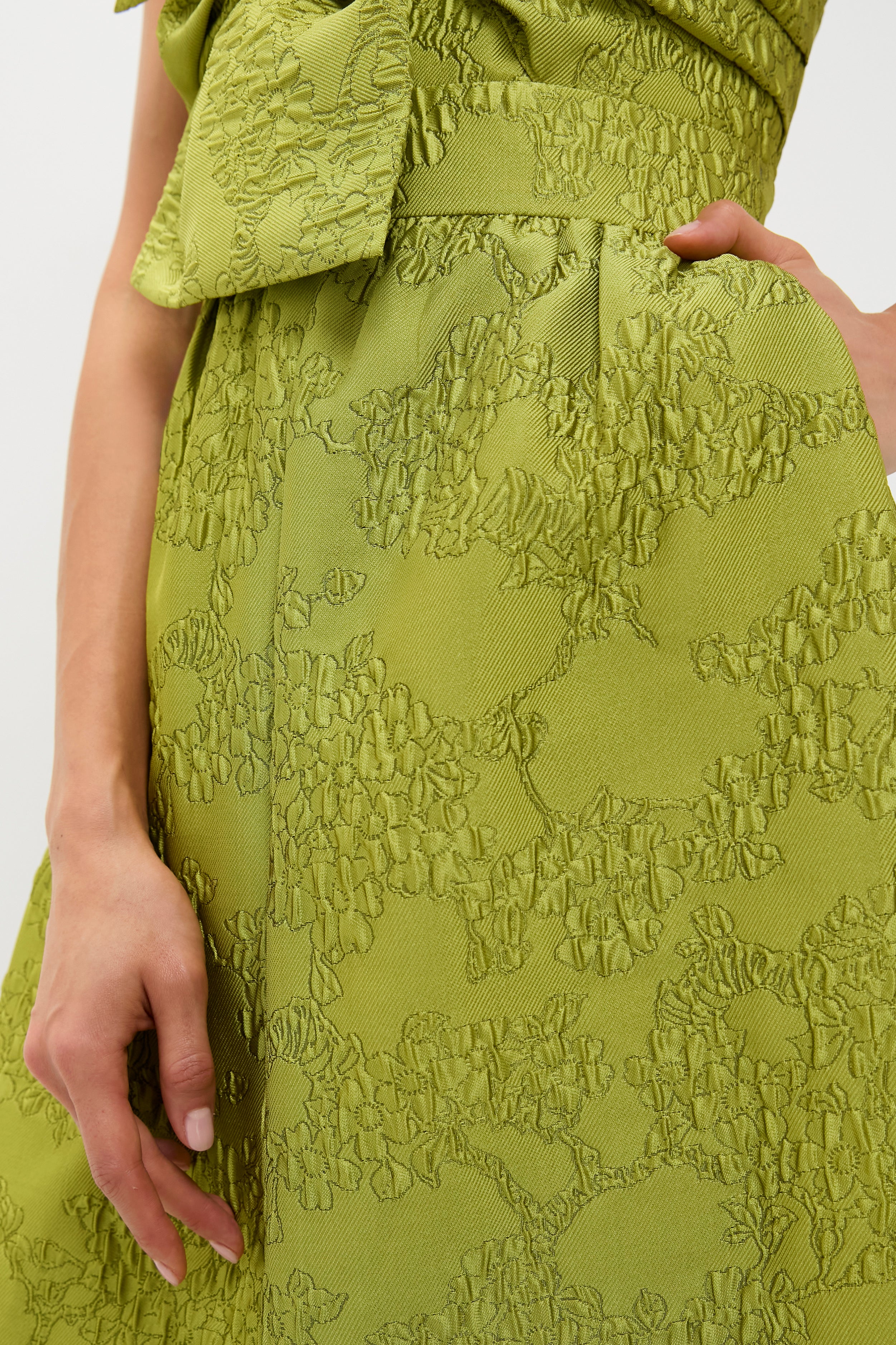 Brocade Metallic Strapless Kathleen Gown - Image 5