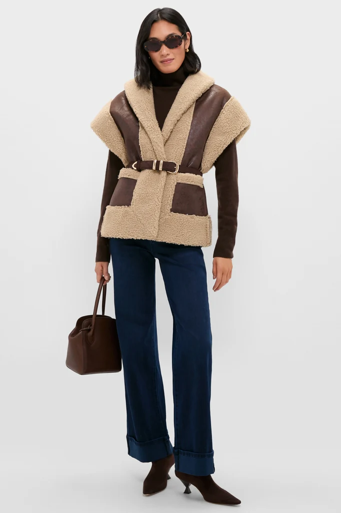 Brown Ace Faux Shearing Vest - Image 7