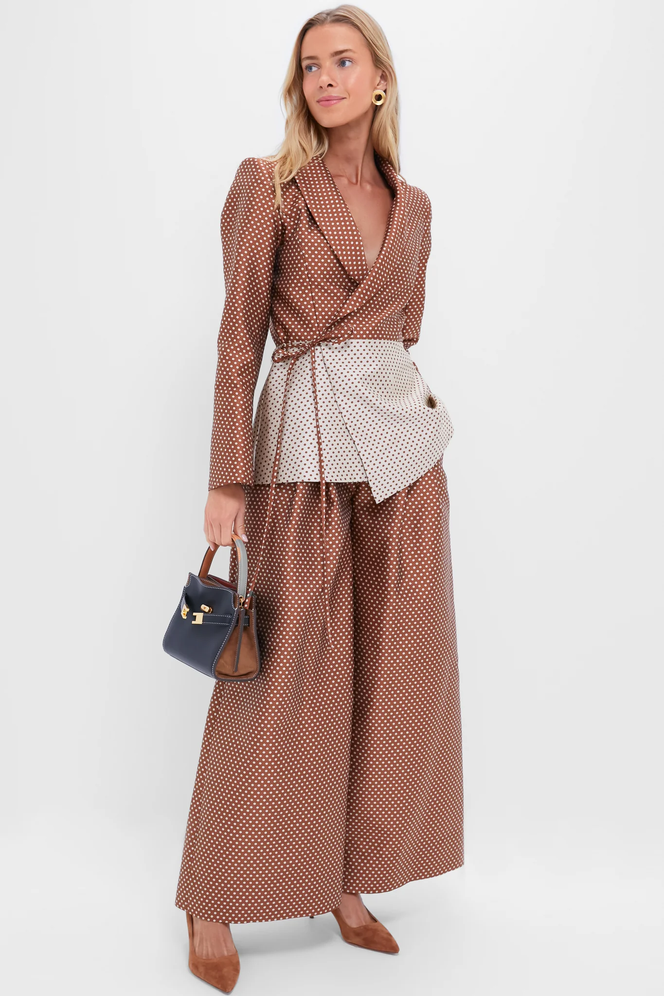 Brown and Cream Rapt Attention Blazer - Image 2