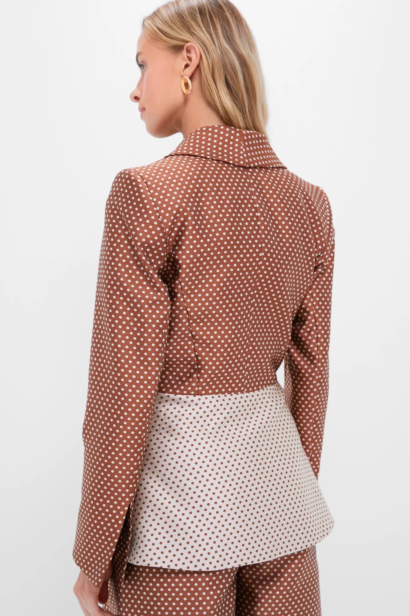 Brown and Cream Rapt Attention Blazer - Image 4