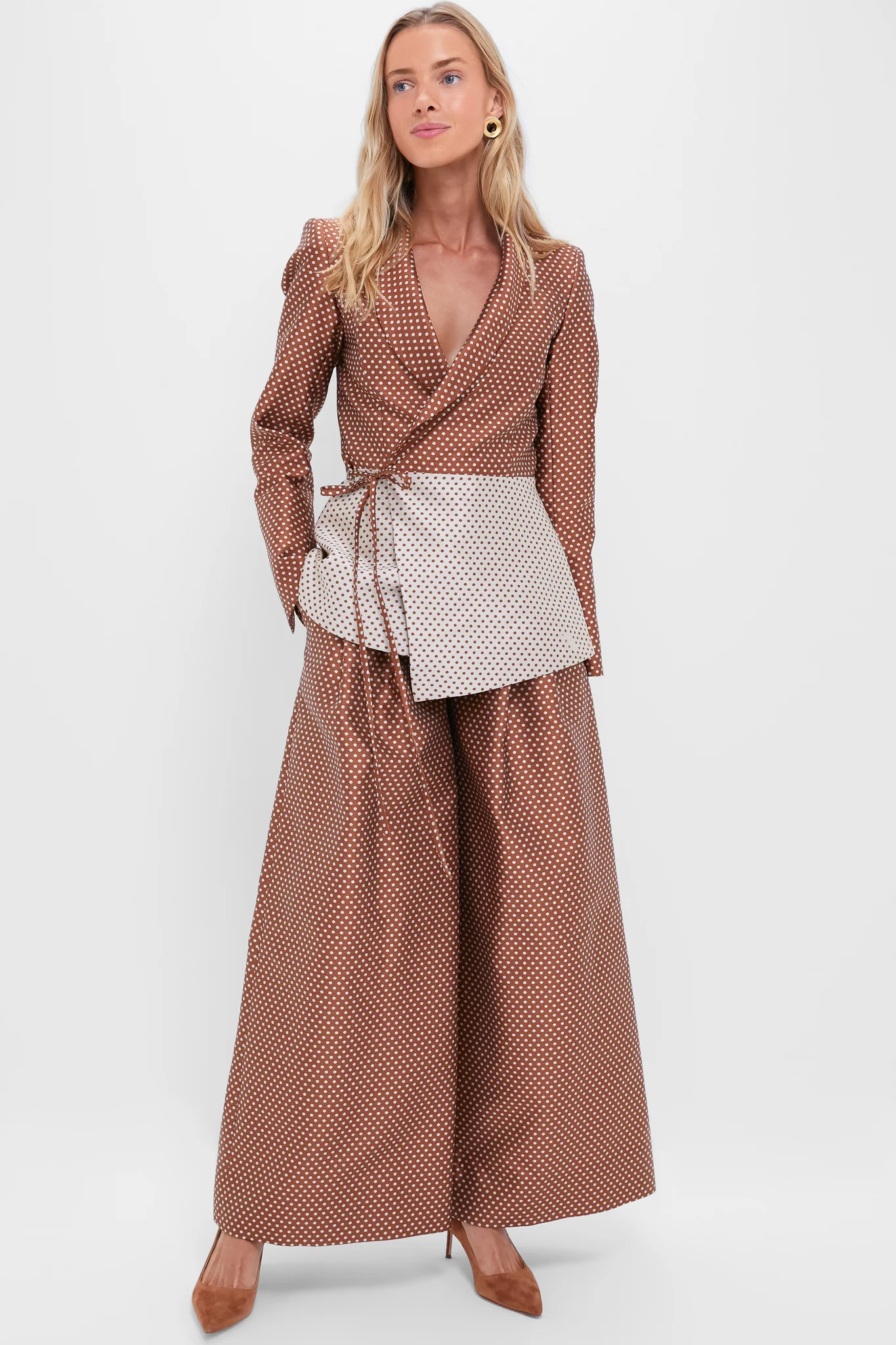 Brown and Cream Rapt Attention Blazer - Image 6