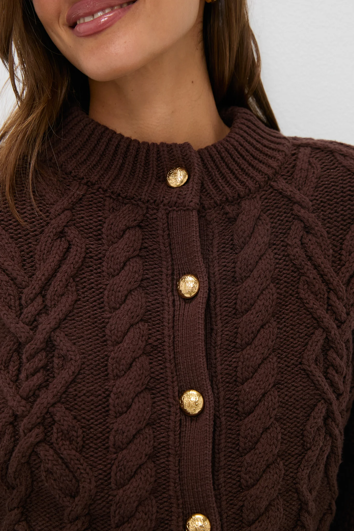 Brown Cotton Colette Cardigan - Image 5