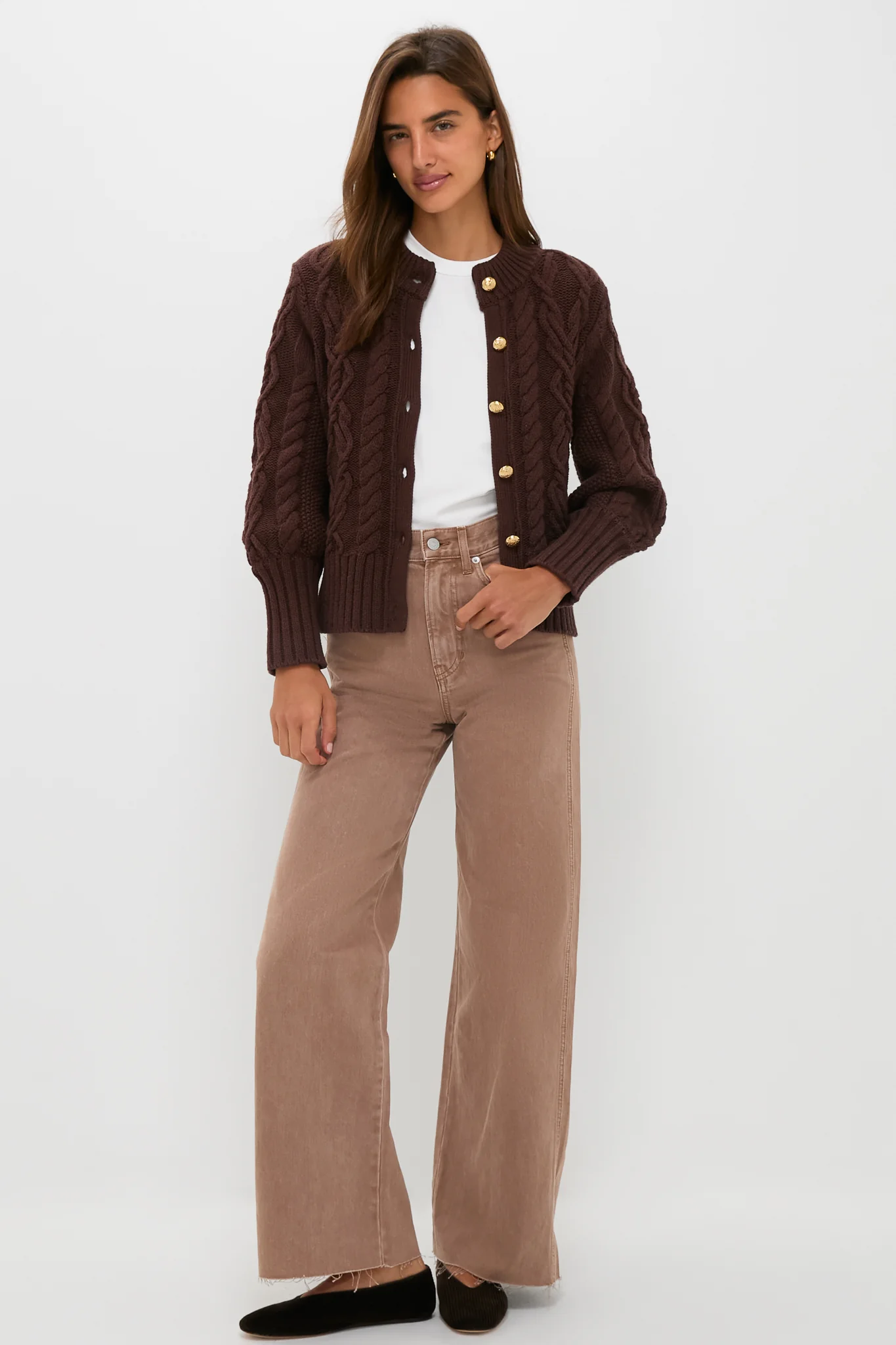 Brown Cotton Colette Cardigan - Image 6