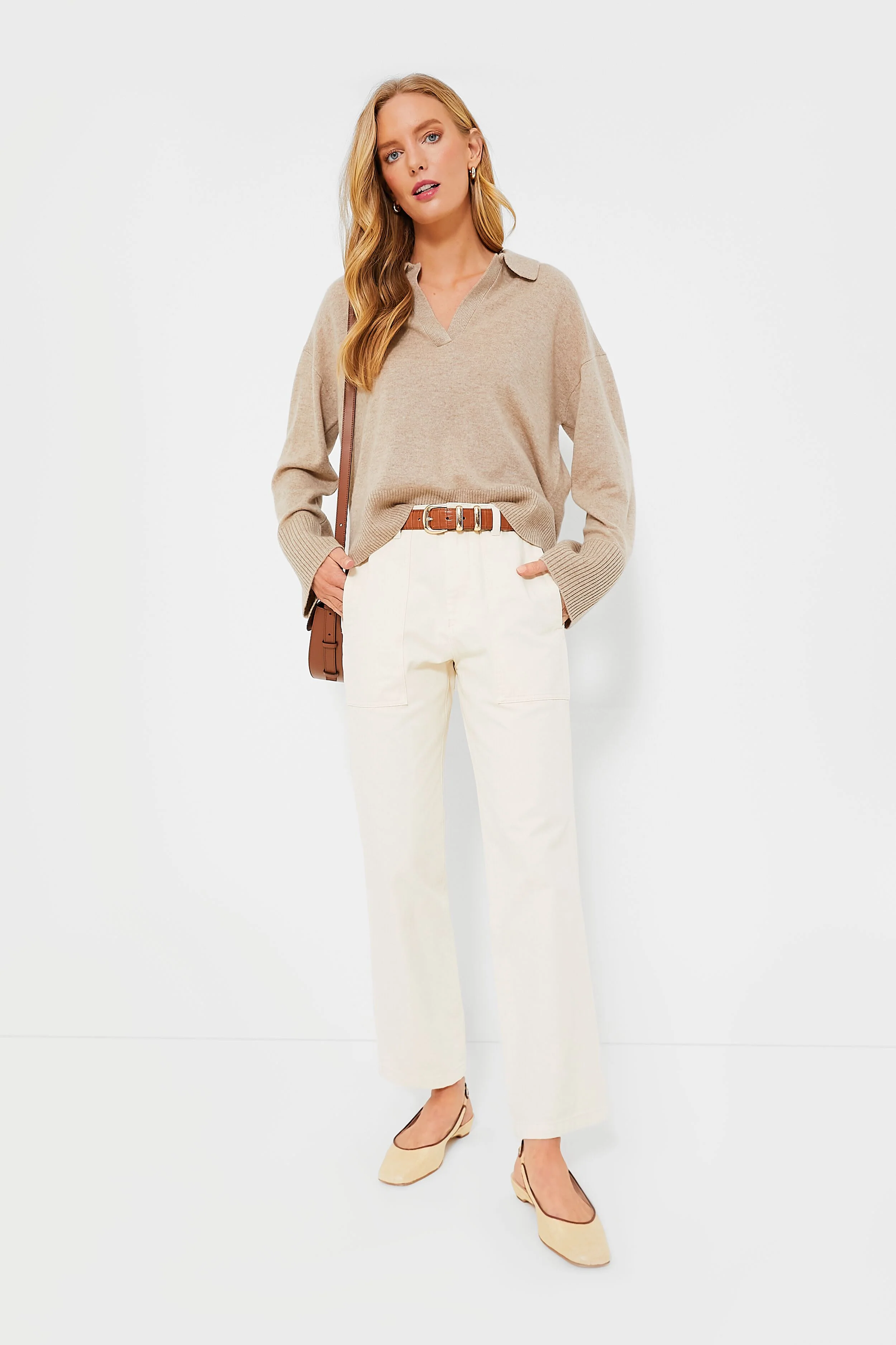 Brown Croc-Embossed Classic Belt - Image 4
