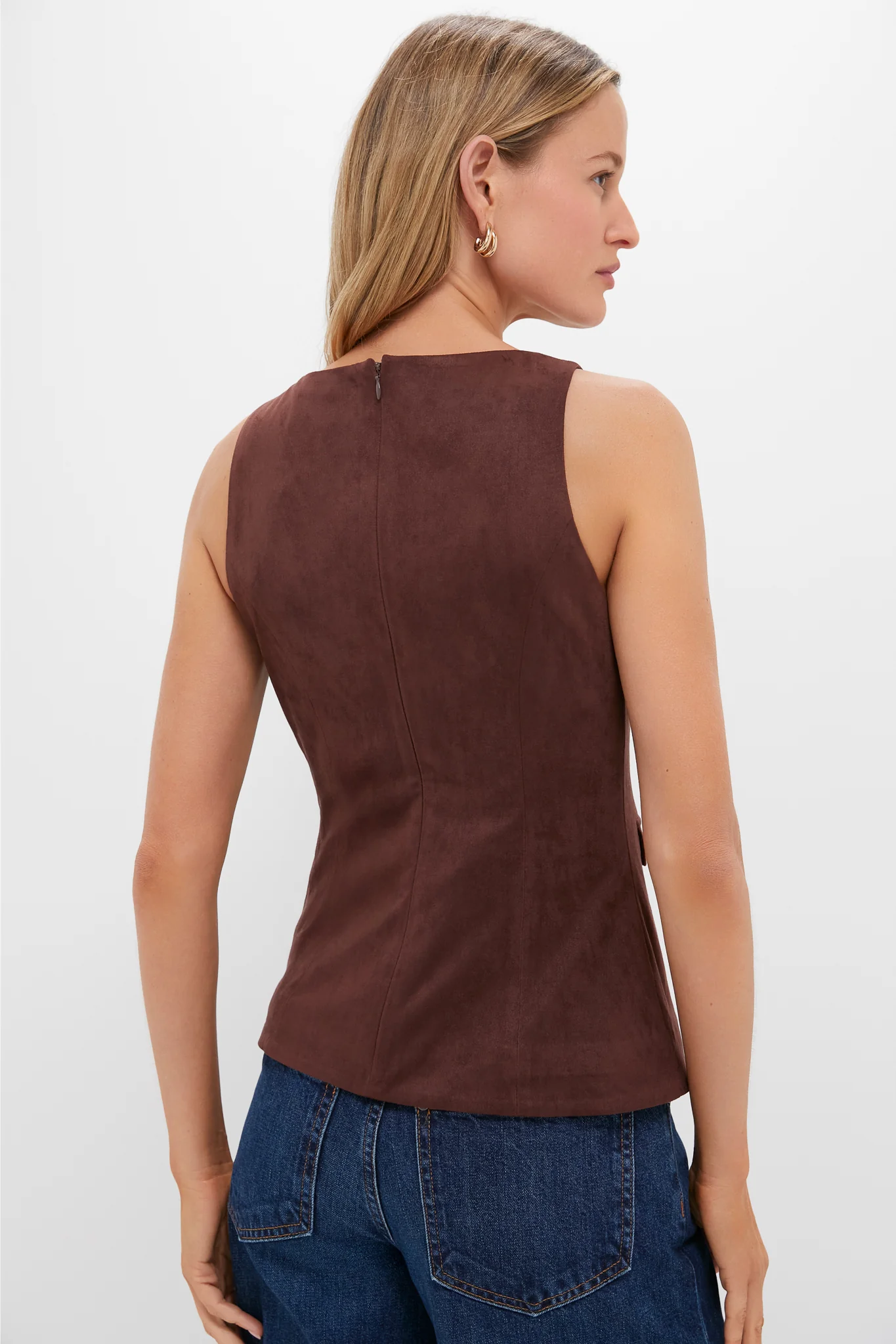 Brown Faux Suede Franz Top - Image 4