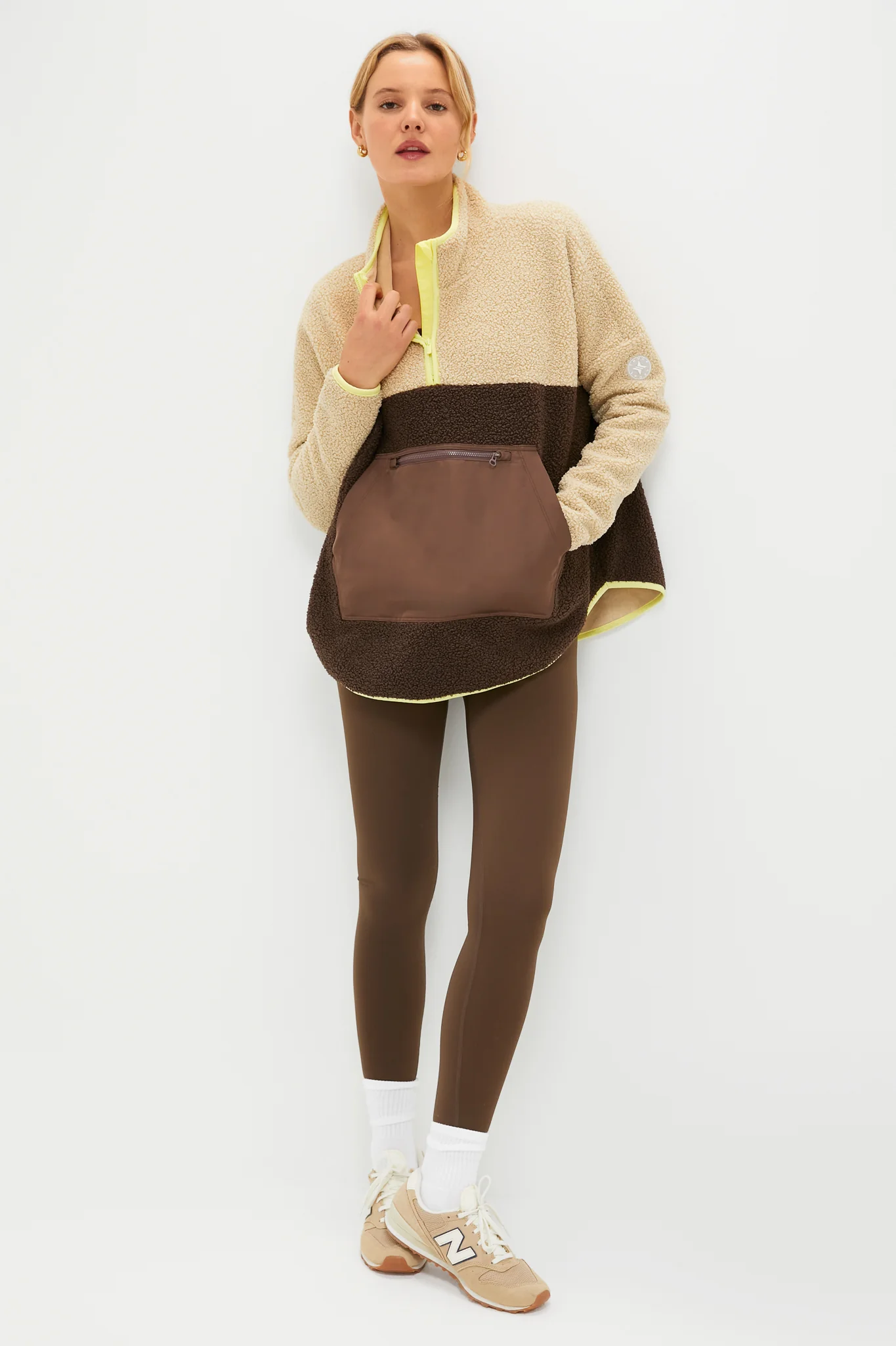 Brown Fleece Cady Quarter Zip - Image 2