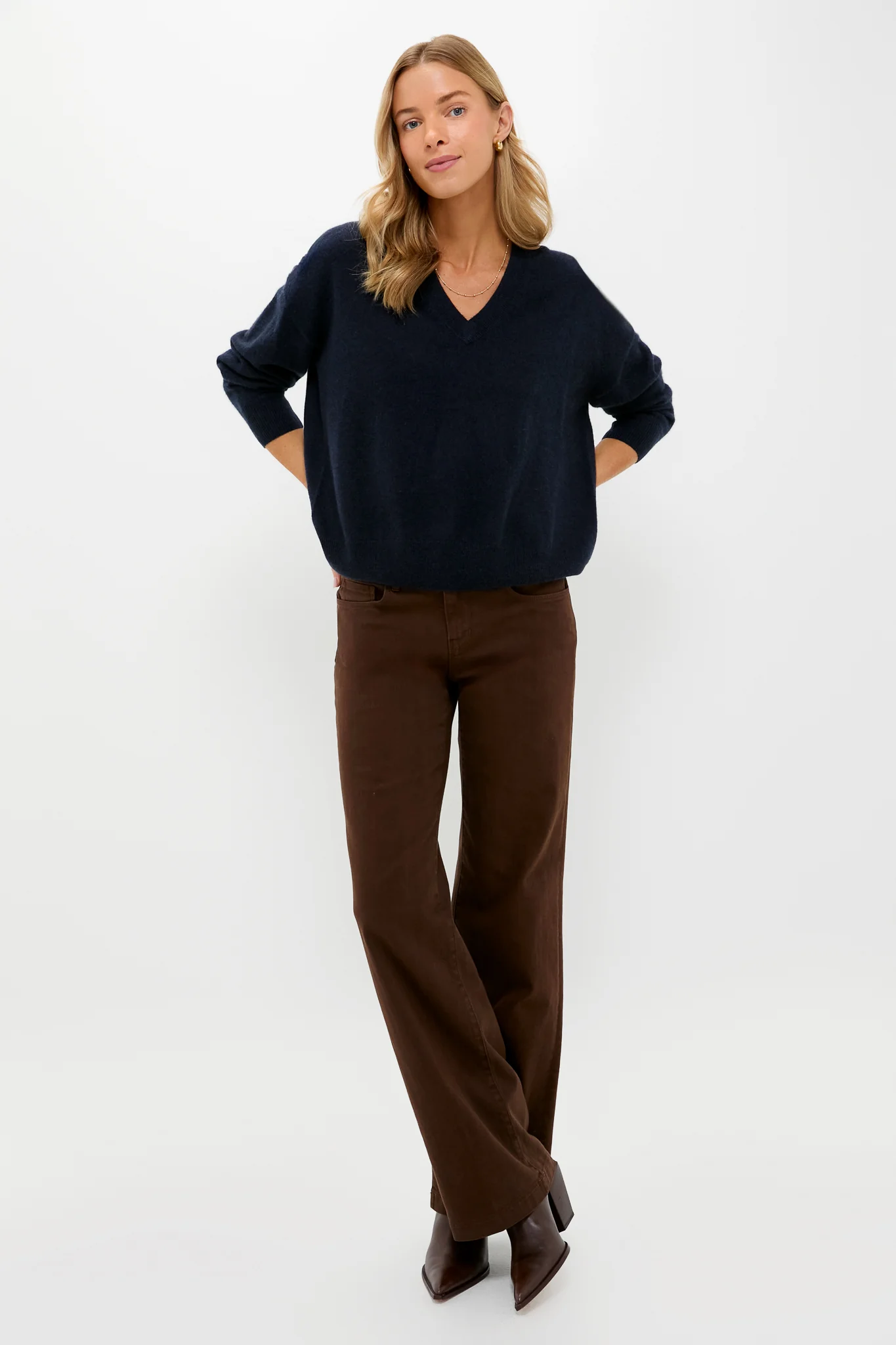 Brown Joanne Low Rise Wide Leg - Image 6