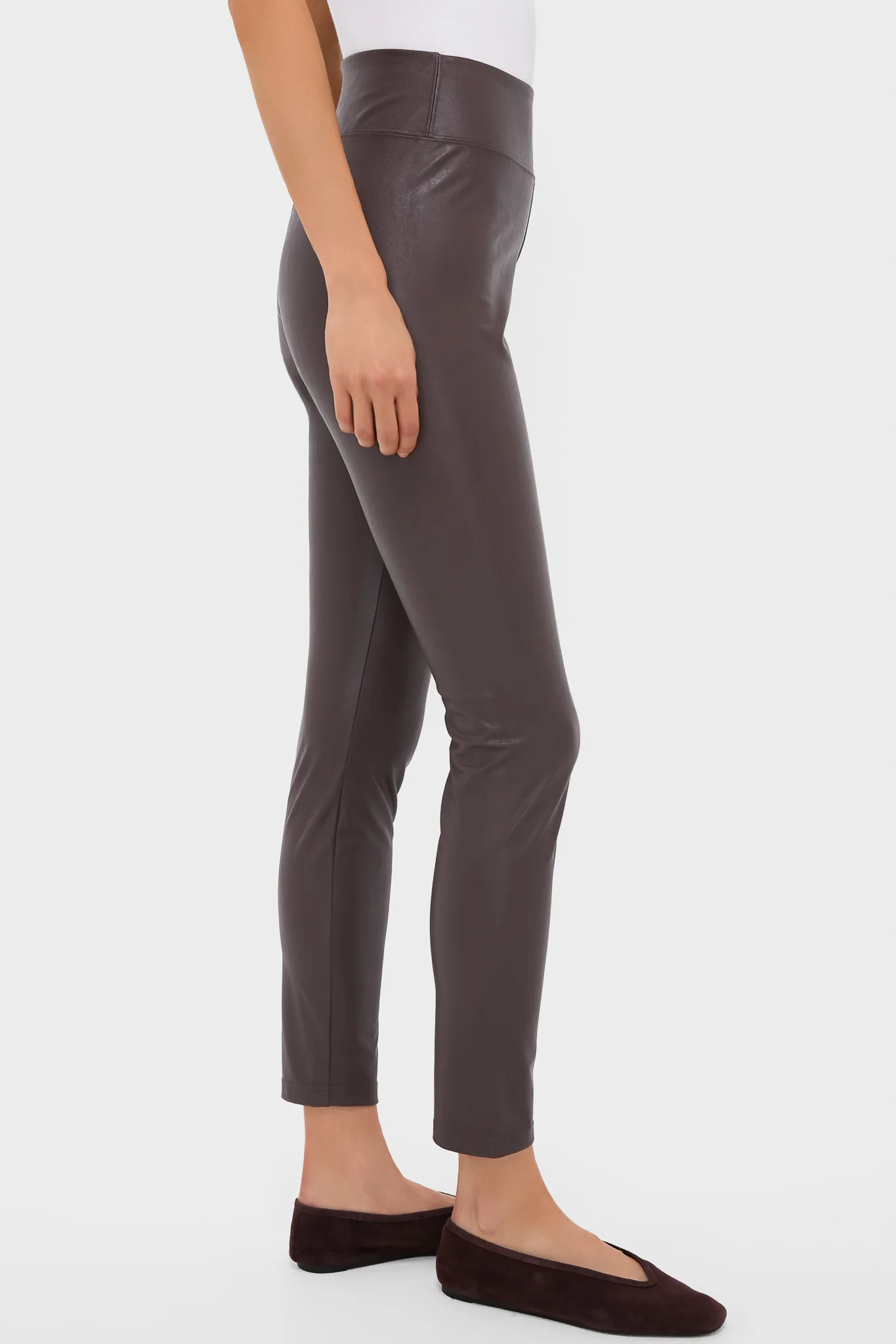 Brown Leather Leggings - Image 3
