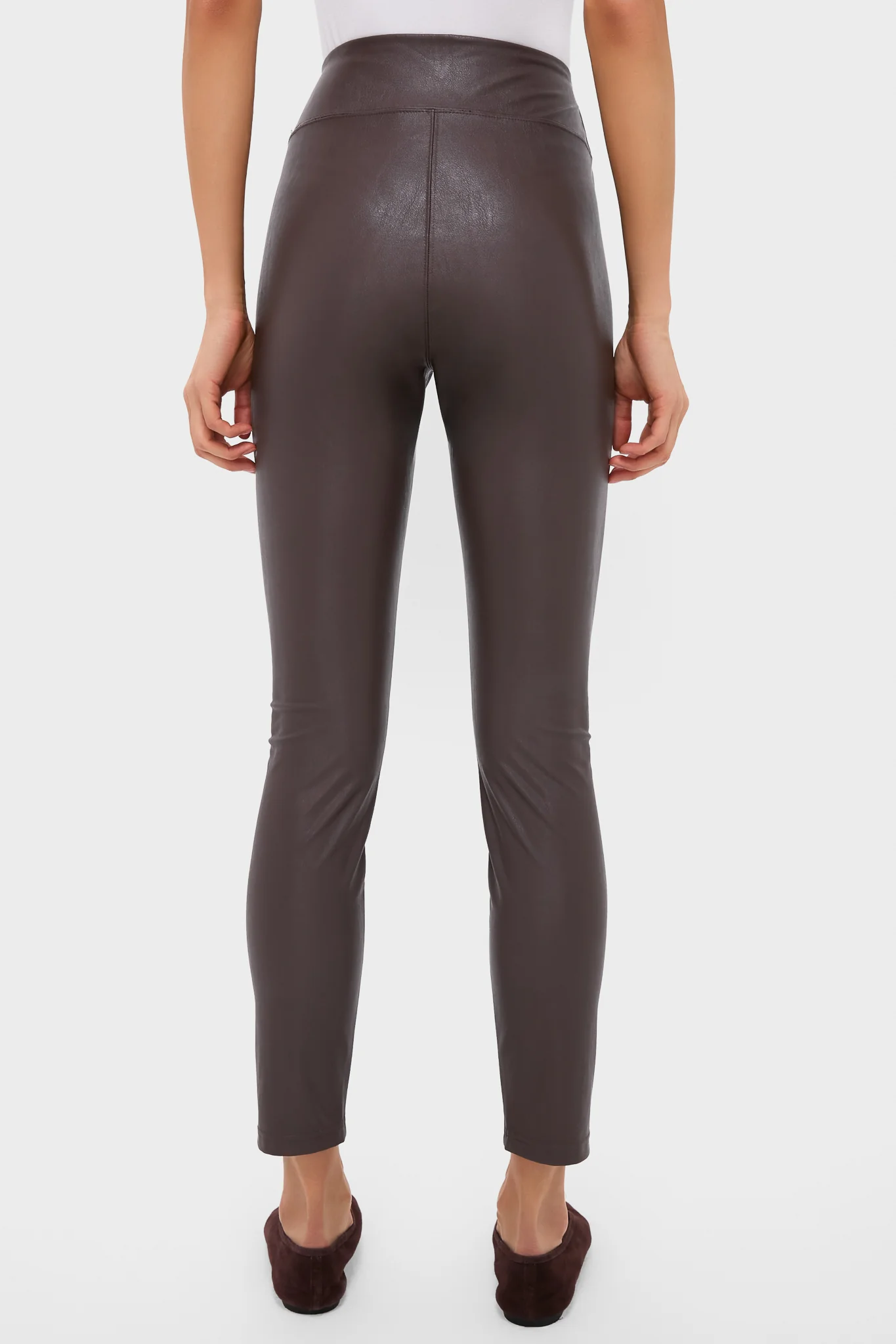 Brown Leather Leggings - Image 4