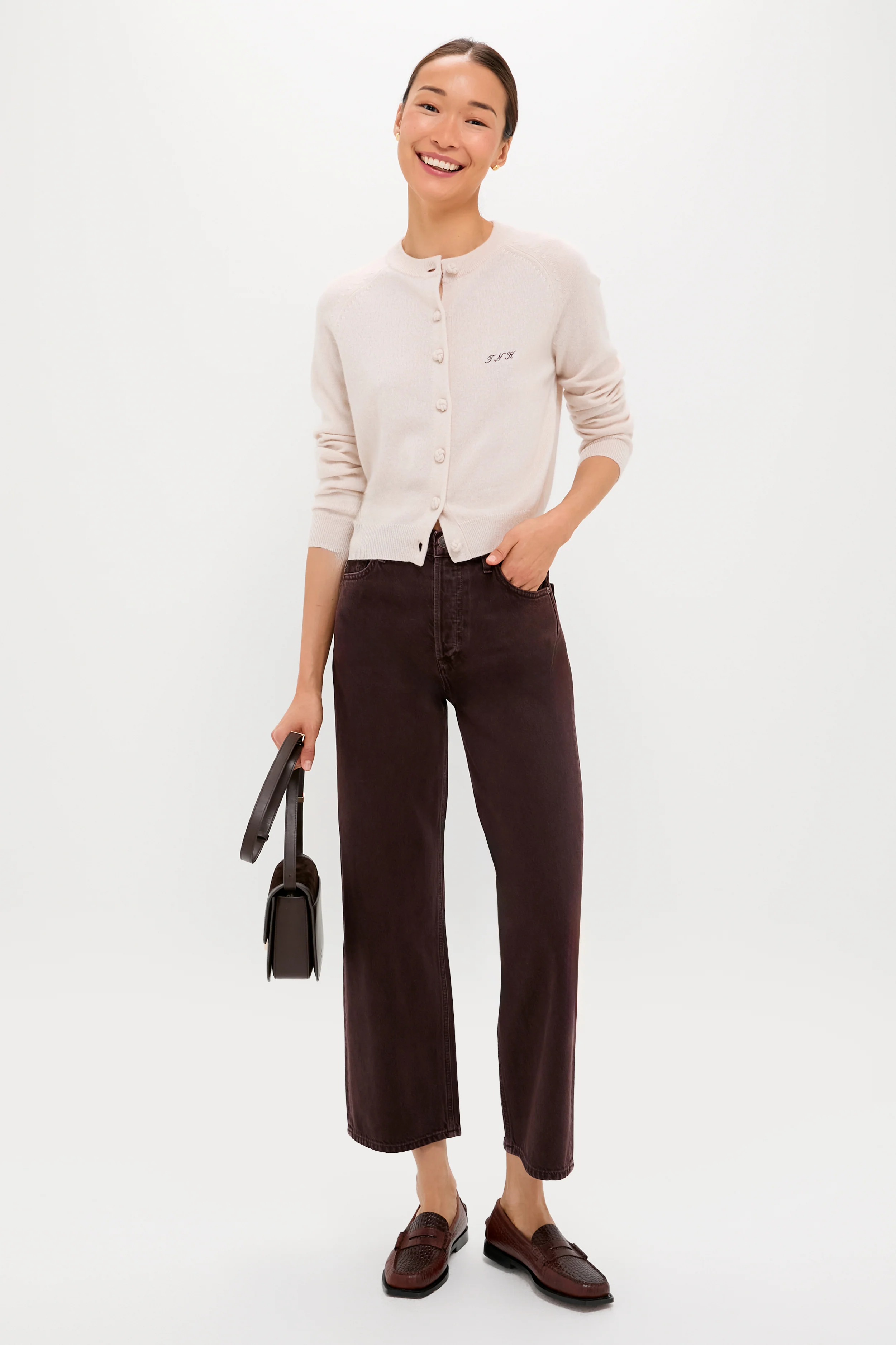 Brown Madison Crocodile Loafers - Image 3