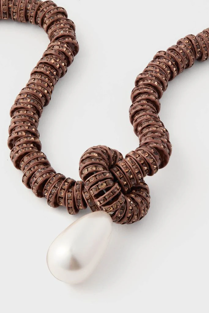 Brown Pearl Drop Necklace - Image 4