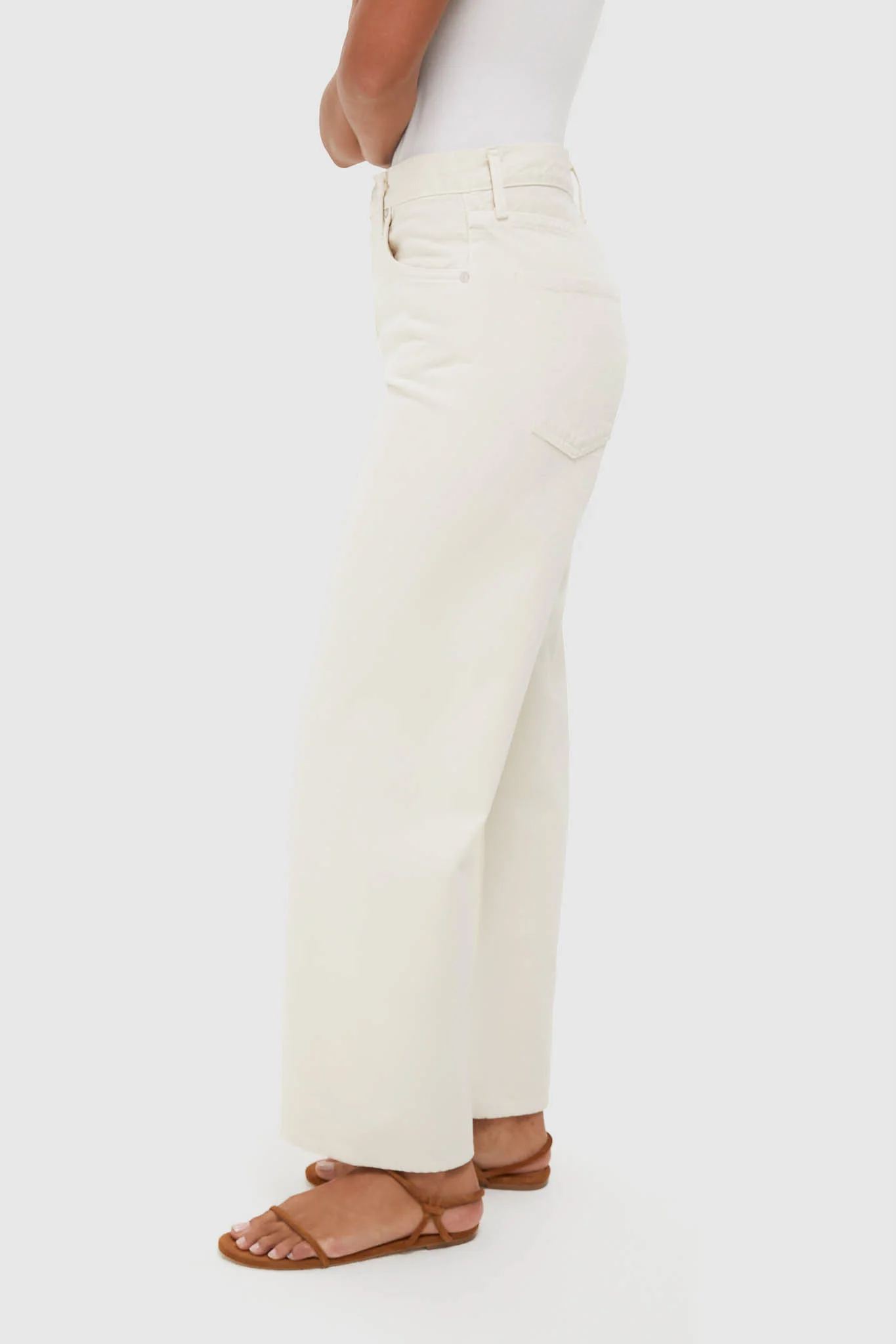 Brown Rice High Rise Wide Leg Ren Jean - Image 3