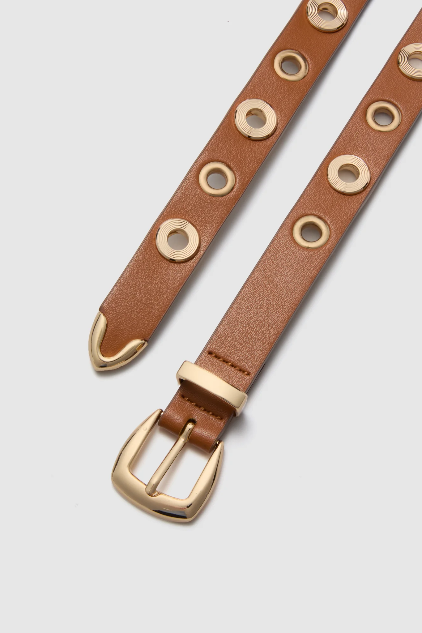 Brown Rivet Studded Belt - Image 3