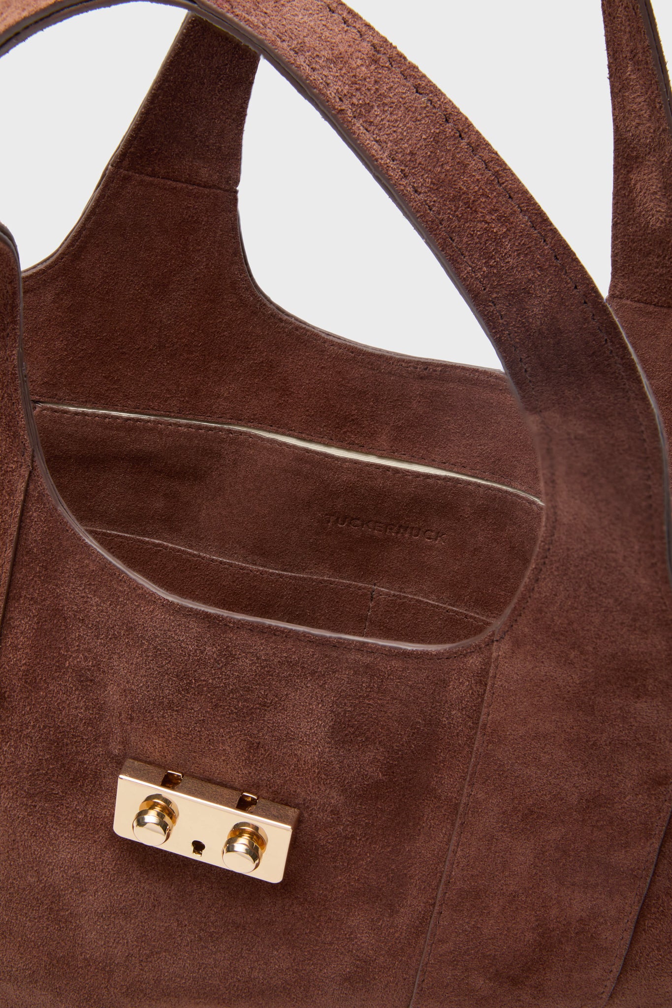 Brown Suede Large Market Tote - Image 5
