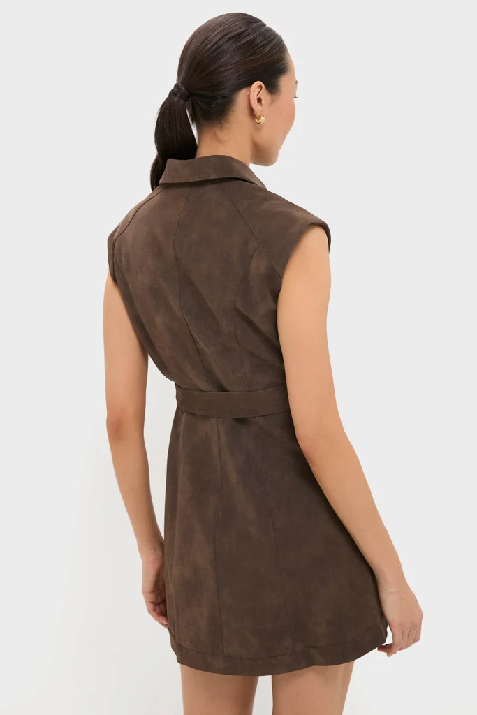 Brown Suede Miller Mini Dress - Image 4