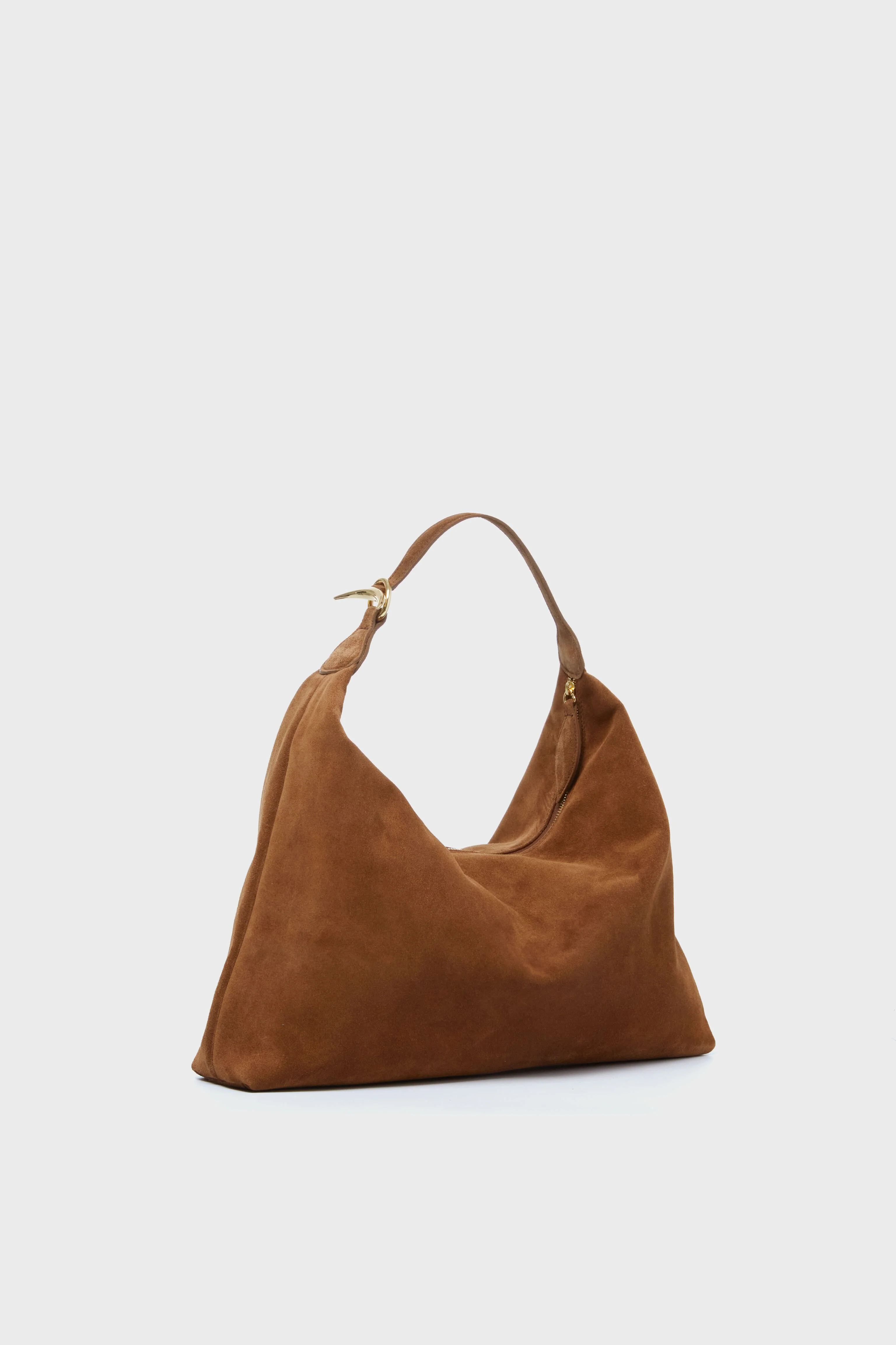 Brown Suede Pillow Shoulder Bag - Image 4