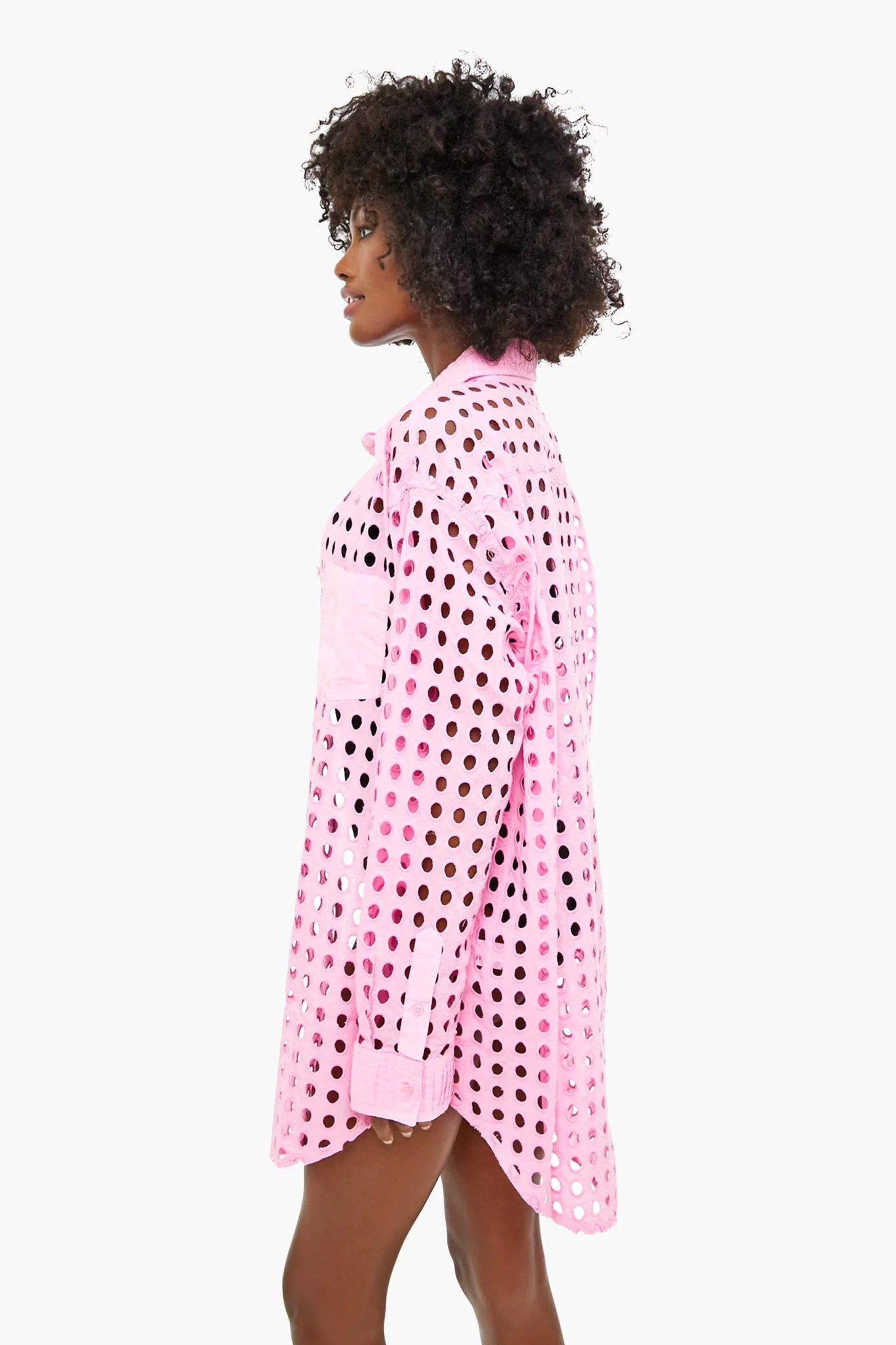 Bubblegum Eyelet Oxford Tunic - Image 3