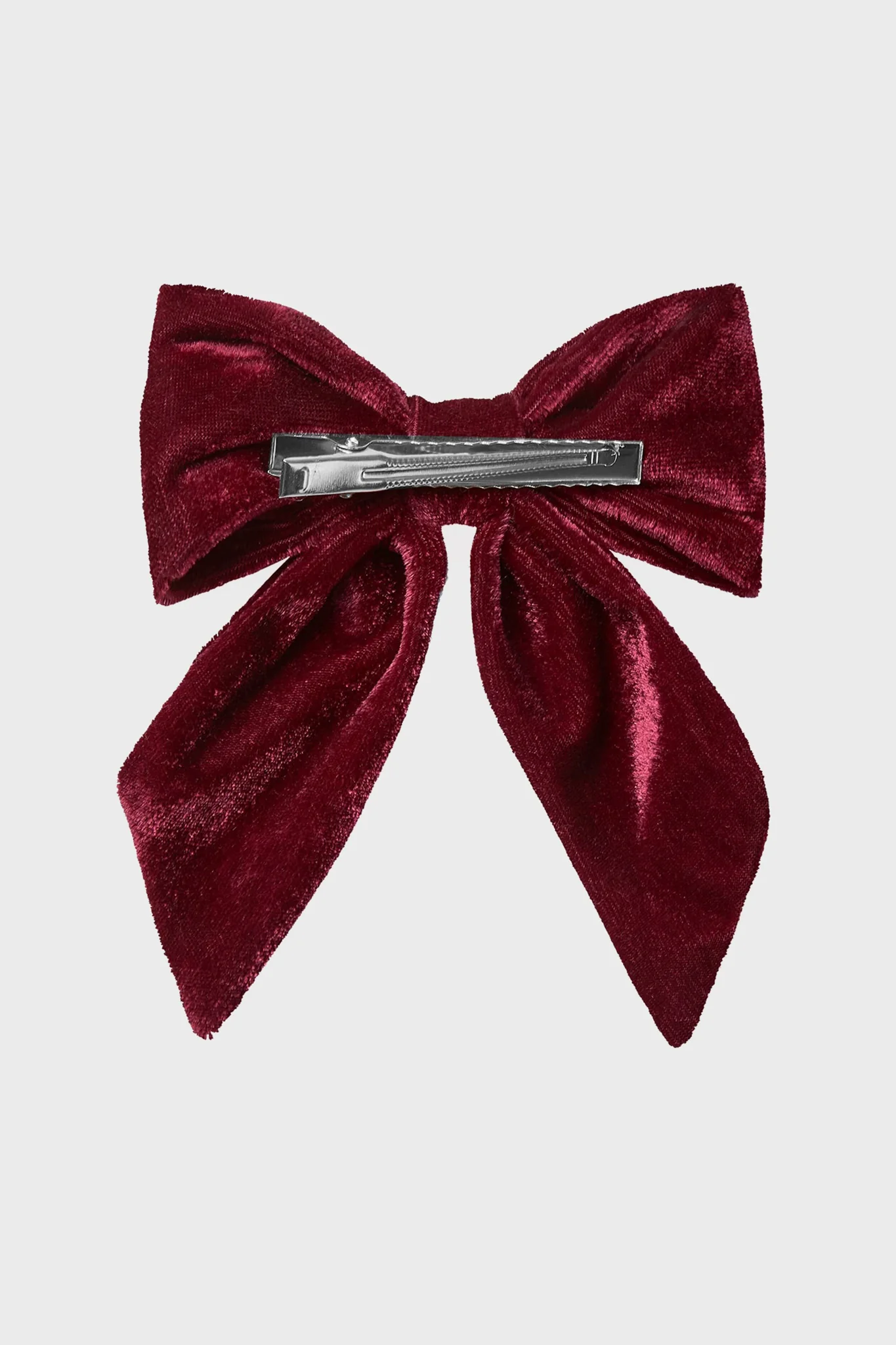 Burgundy Big Velvet Girl Clip - Image 2