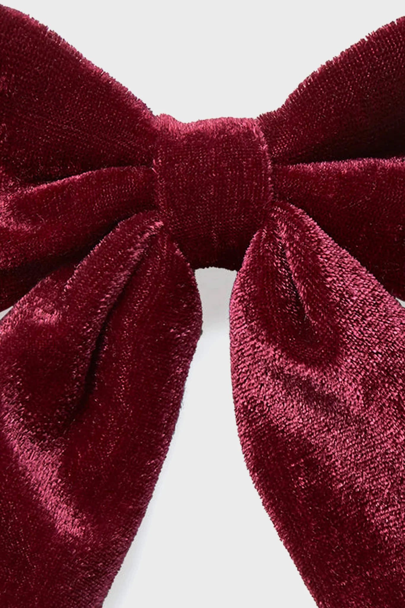 Burgundy Big Velvet Girl Clip - Image 3