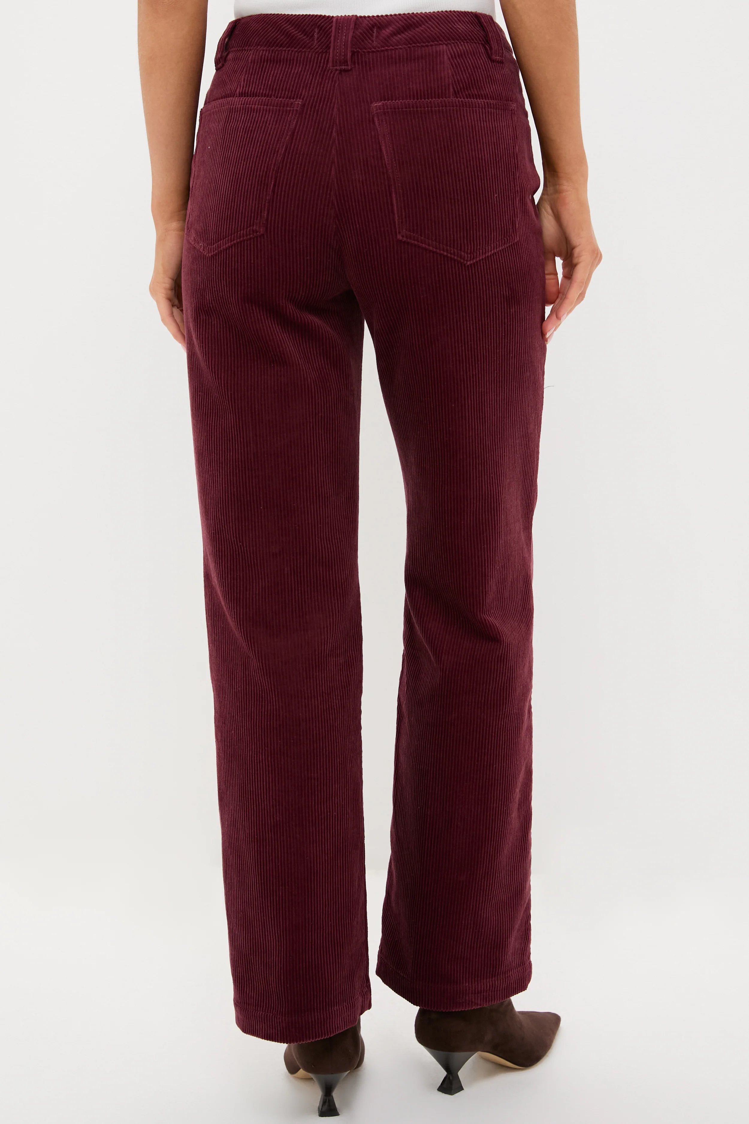 Burgundy Corduroy Camden Pant - Image 4