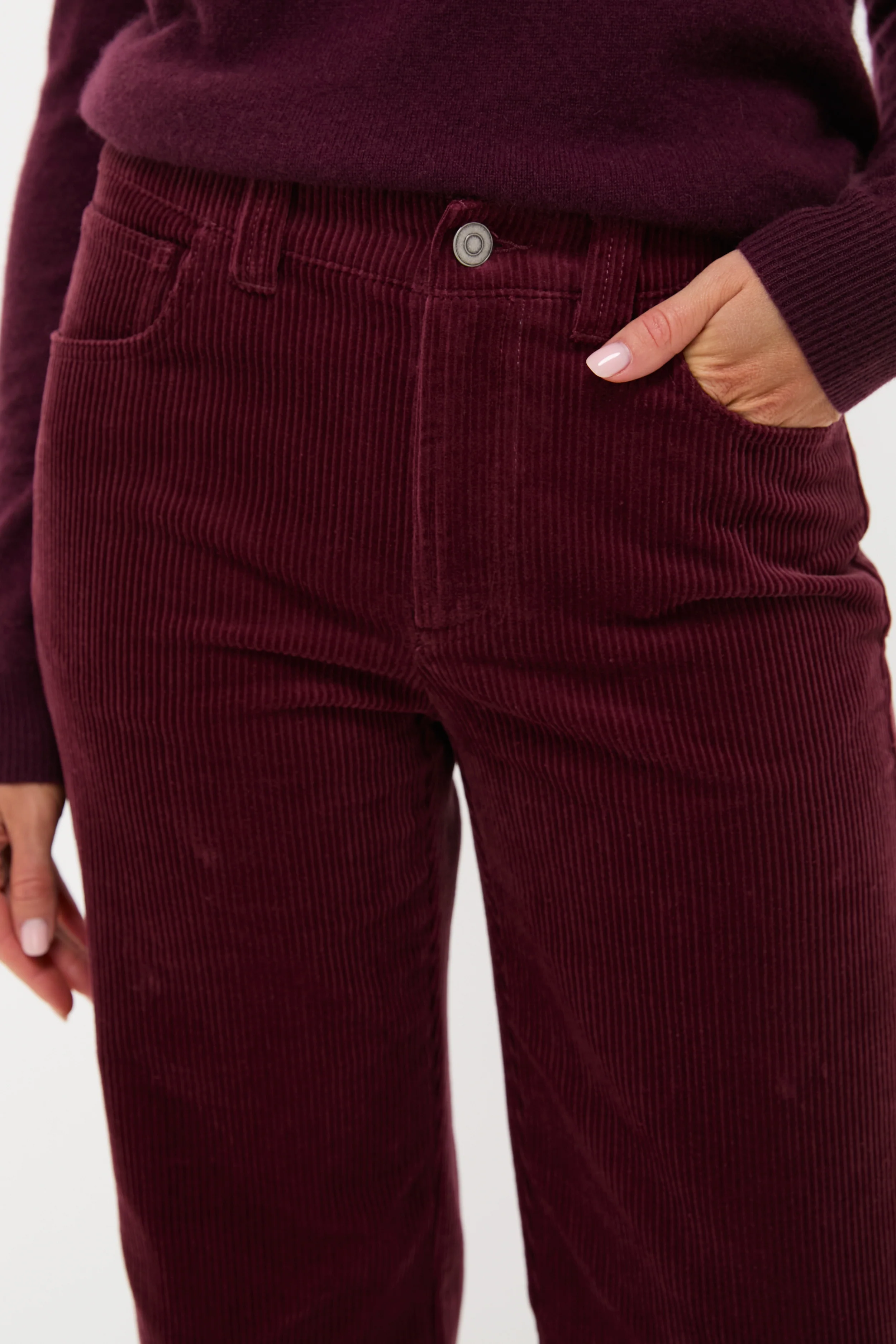 Burgundy Corduroy Camden Pant - Image 6