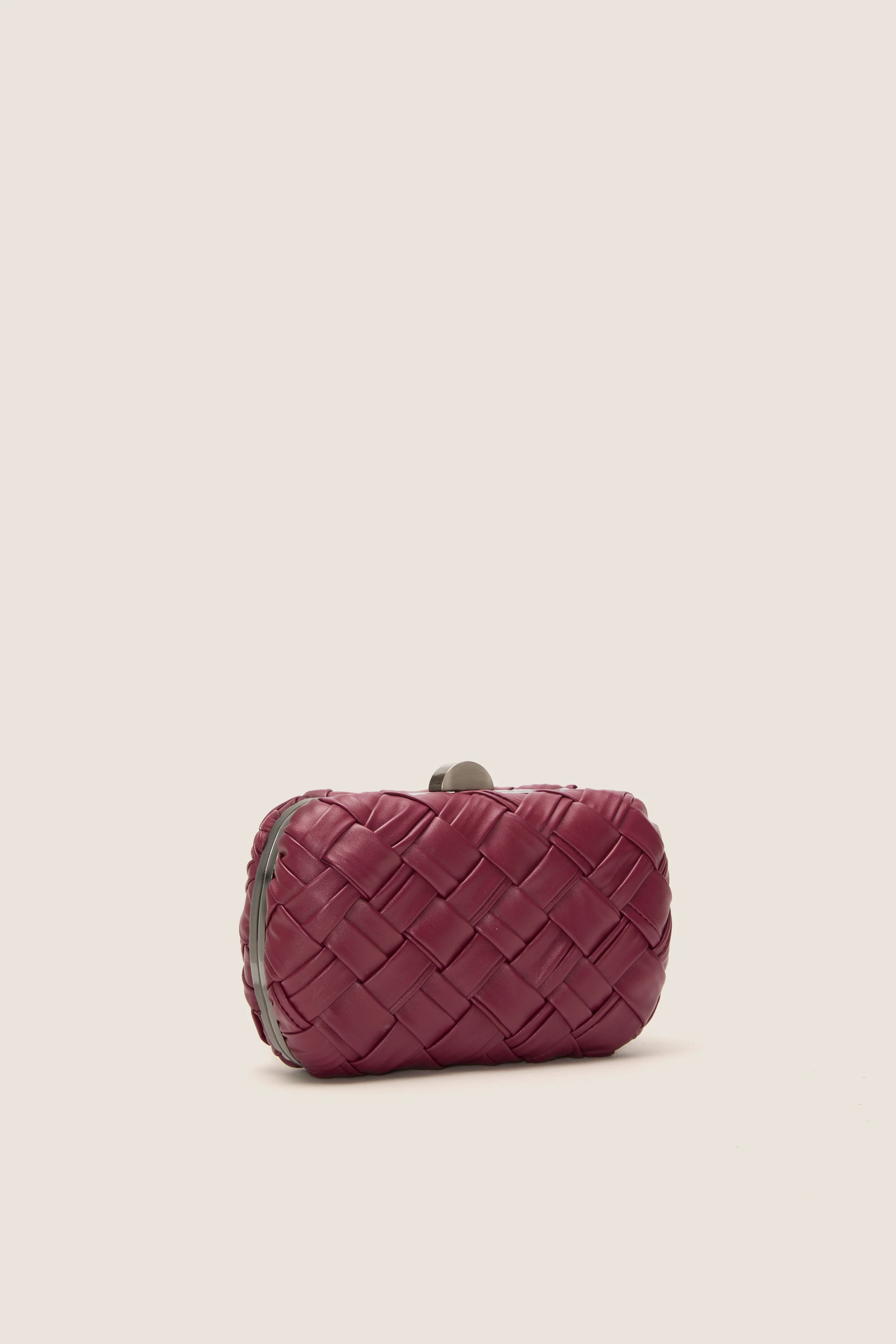 Burgundy Haven Woven Clutch - Image 3
