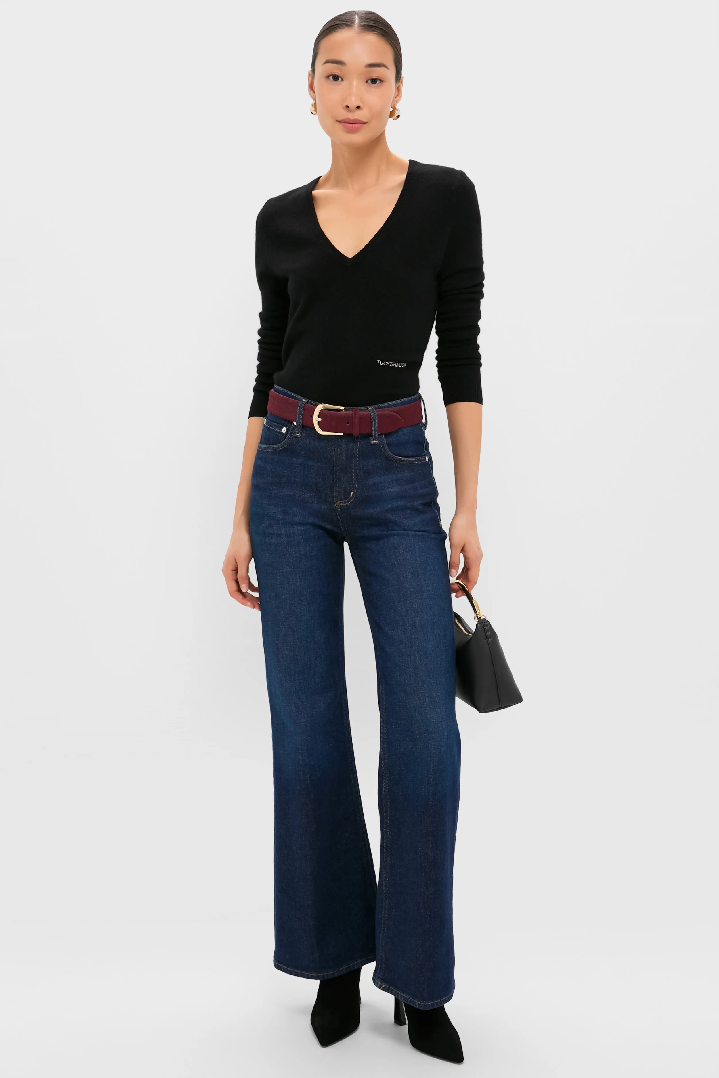 Burgundy Kennedy Calf-Hair Belt - Image 2