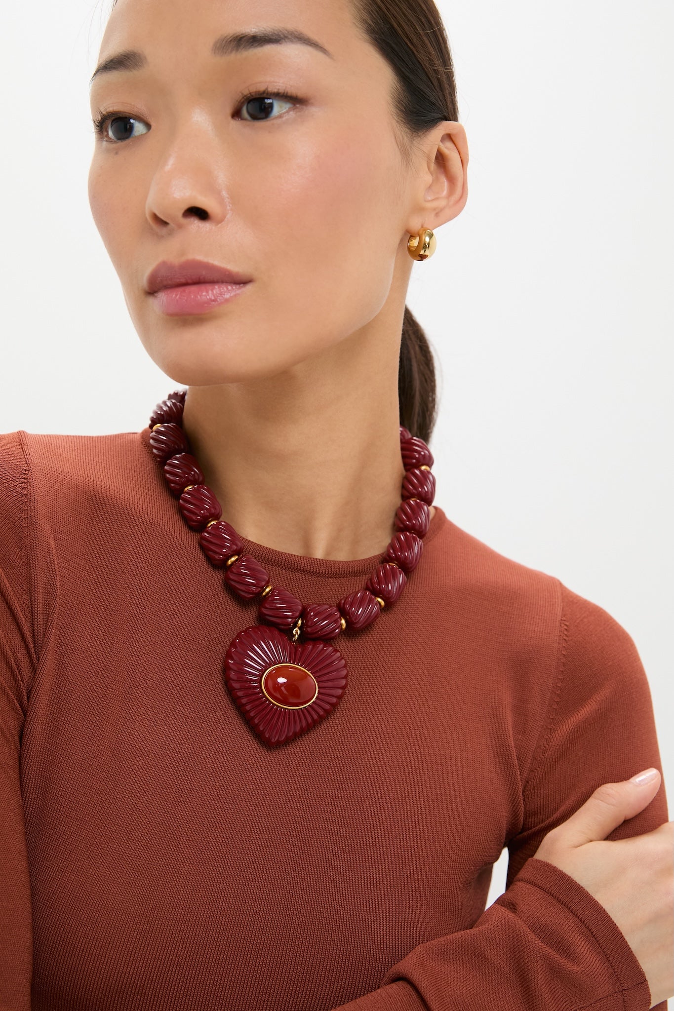 Burgundy Lira Necklace - Image 3