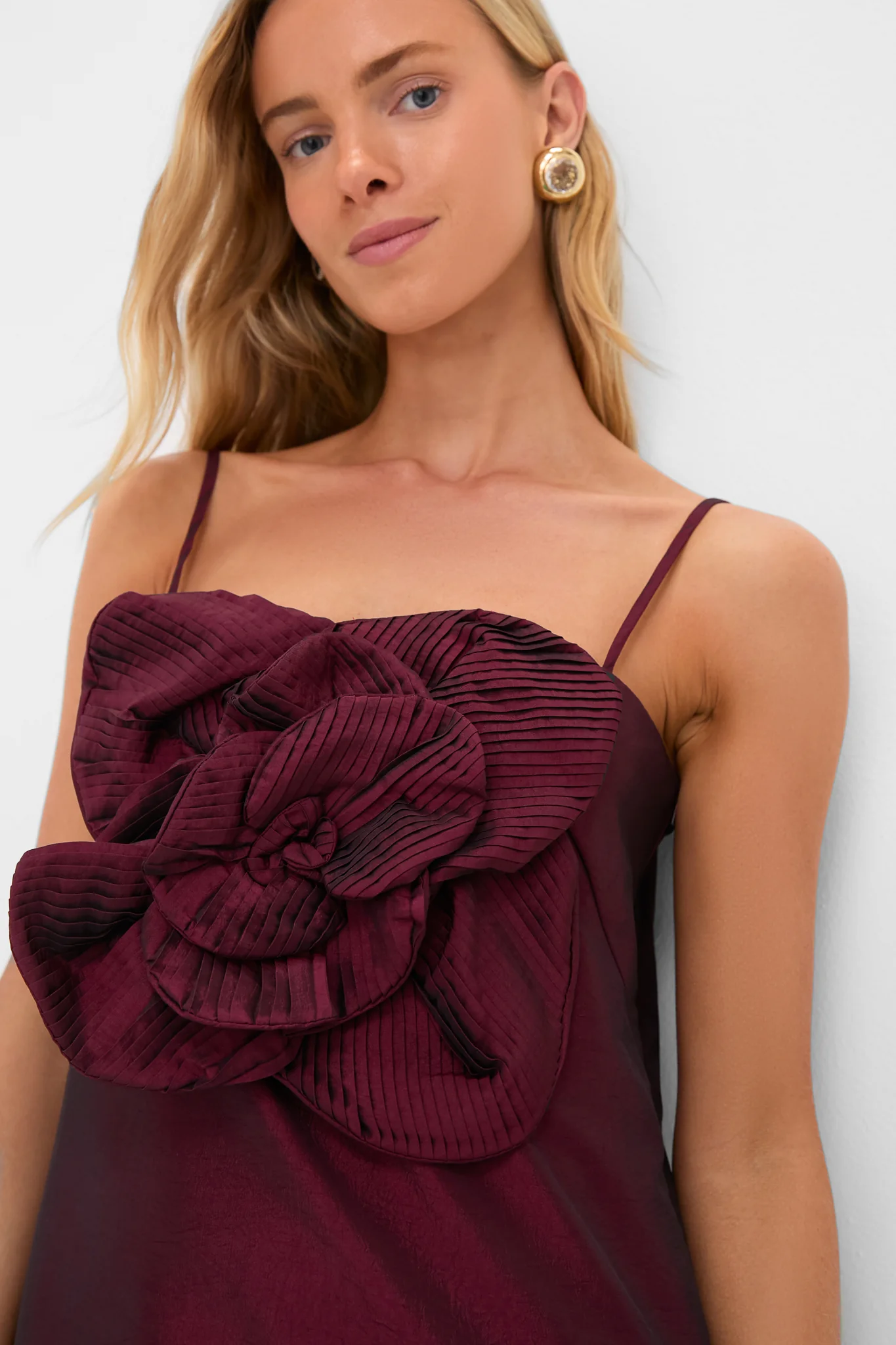 Burgundy Noche de Ti Embellished Mini Dress - Image 5